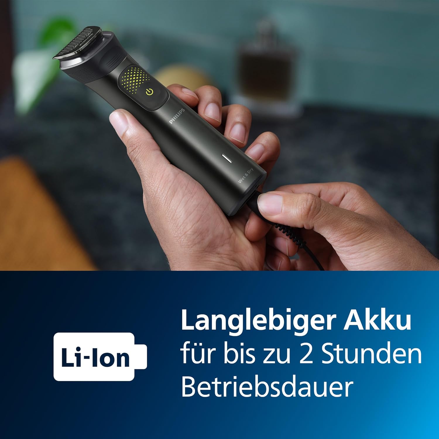 Philips Multigroom Series 9000 MG9550/15 – 14 - in - 1 Trimmer Herren, Barttrimmer & Haarschneider mit OneBlade, 27 Längeneinstellungen, 120 Min. Laufzeit - SmartRasur