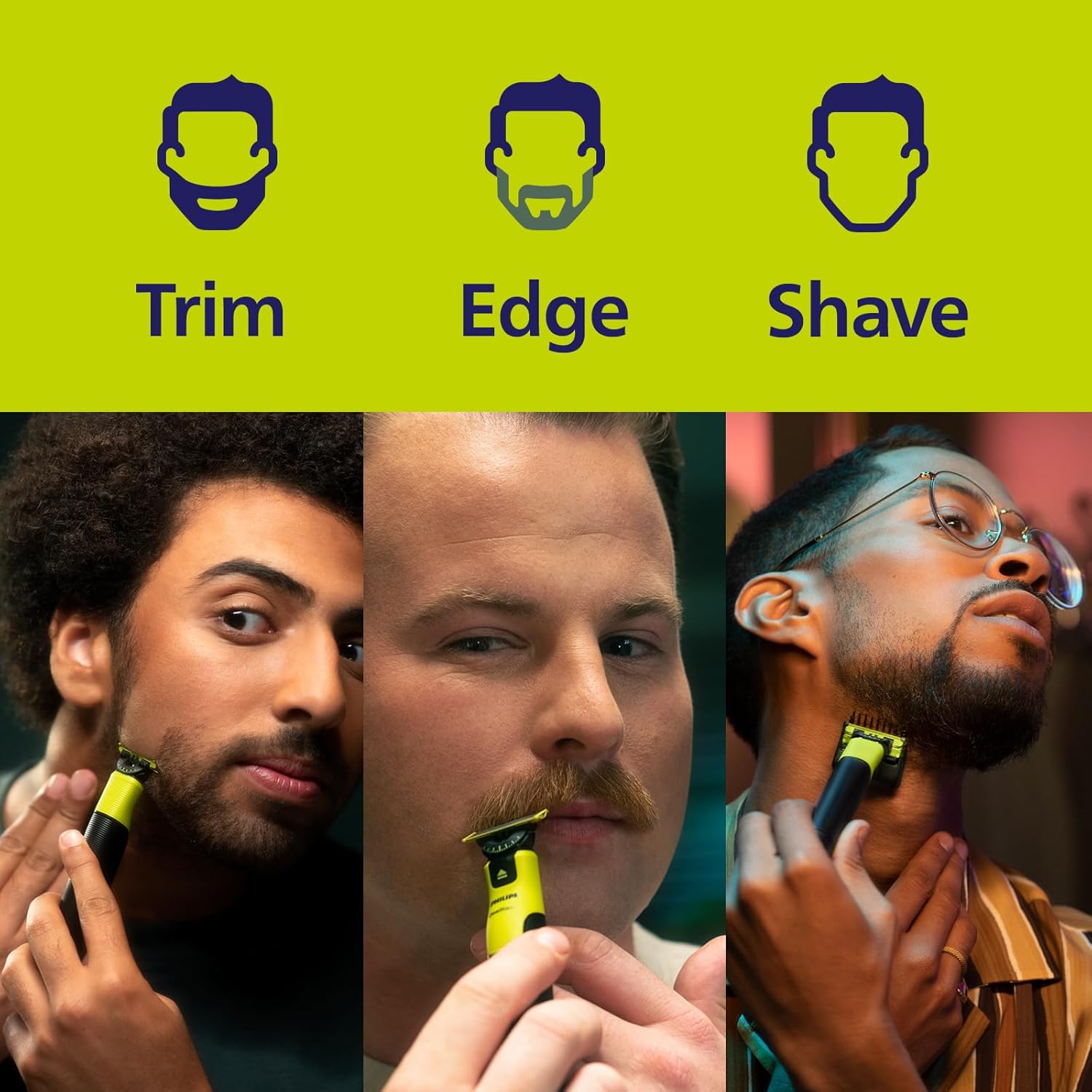 Philips OneBlade 360 Face & Body QP4631/30 – Rasierer, Trimmer & Bodygroomer Herren, 2 Klingen, 5 - in - 1 Trimmaufsatz, Körper - Kit, App - Anbindung - SmartRasur