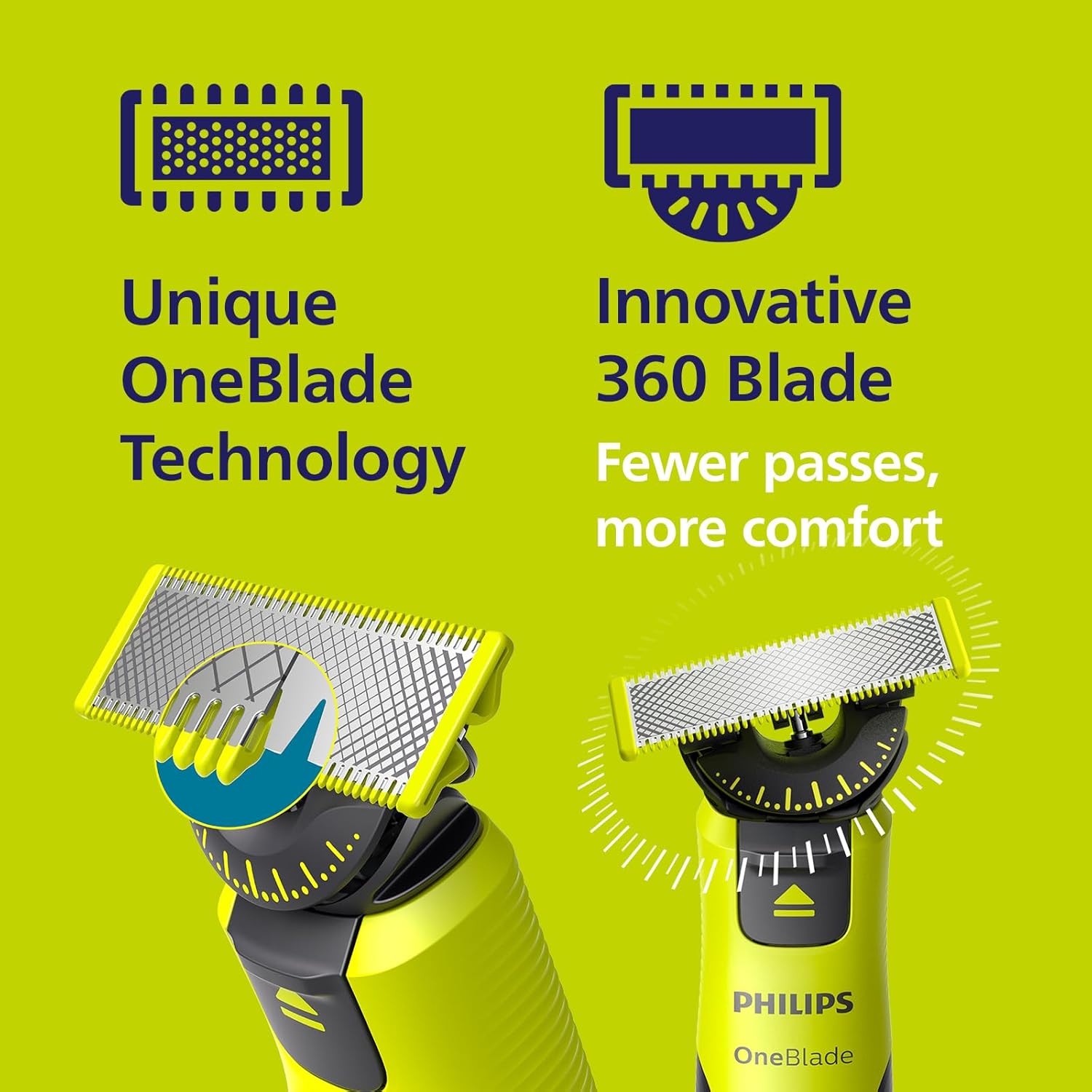 Philips OneBlade 360 Face & Body QP4631/30 – Rasierer, Trimmer & Bodygroomer Herren, 2 Klingen, 5 - in - 1 Trimmaufsatz, Körper - Kit, App - Anbindung - SmartRasur