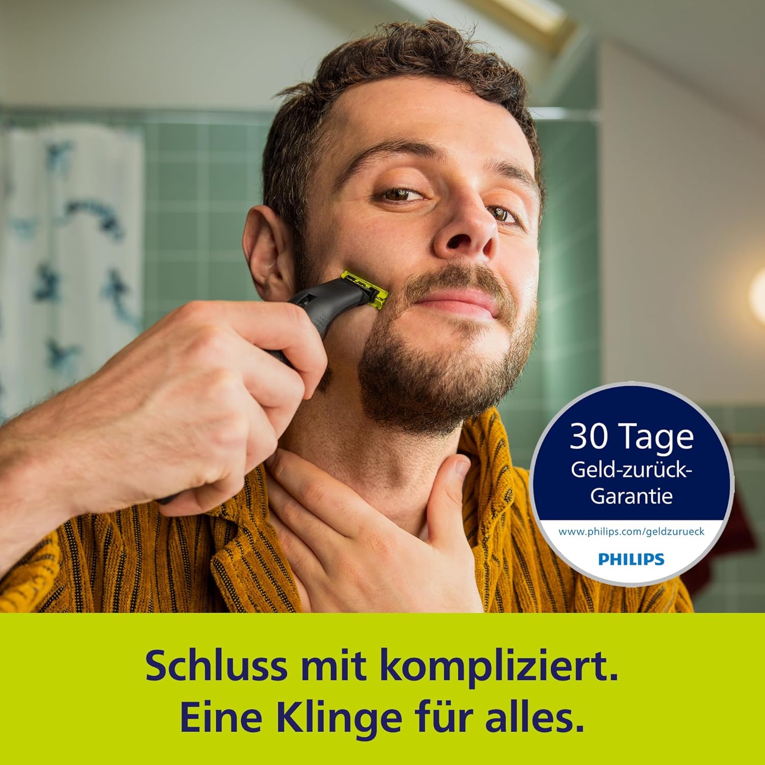 Philips OneBlade Pro 360 Face & Body QP6552/30 – Elektrorasierer, Trimmer & Bodygroomer Herren, 2 Klingen, 20 Längeneinstellungen, Reisetasche - SmartRasur