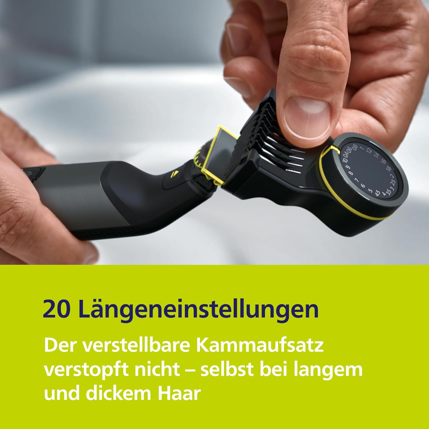 Philips OneBlade Pro 360 Face & Body QP6552/30 – Elektrorasierer, Trimmer & Bodygroomer Herren, 2 Klingen, 20 Längeneinstellungen, Reisetasche - SmartRasur