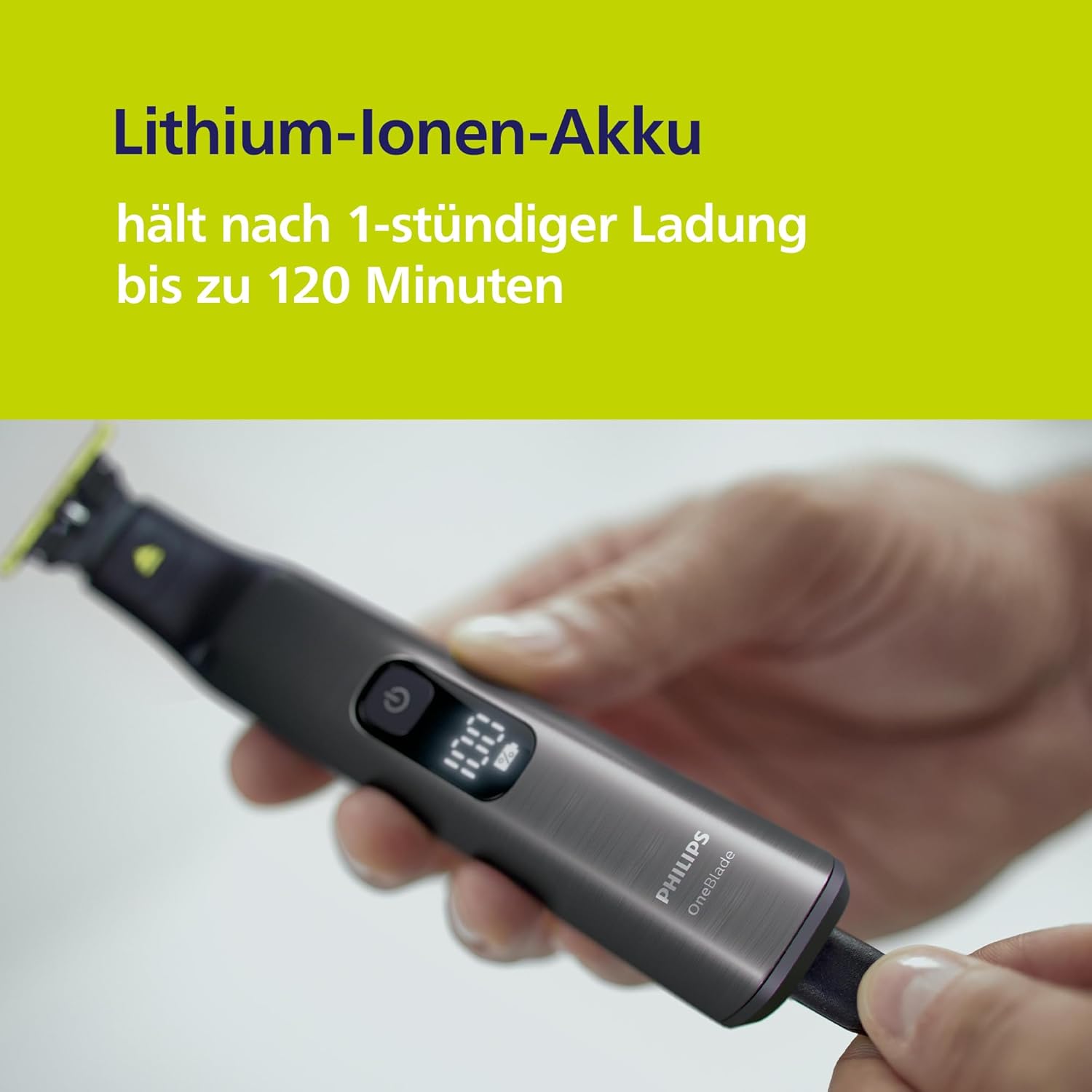 Philips OneBlade Pro 360 Face & Body QP6552/30 – Elektrorasierer, Trimmer & Bodygroomer Herren, 2 Klingen, 20 Längeneinstellungen, Reisetasche - SmartRasur