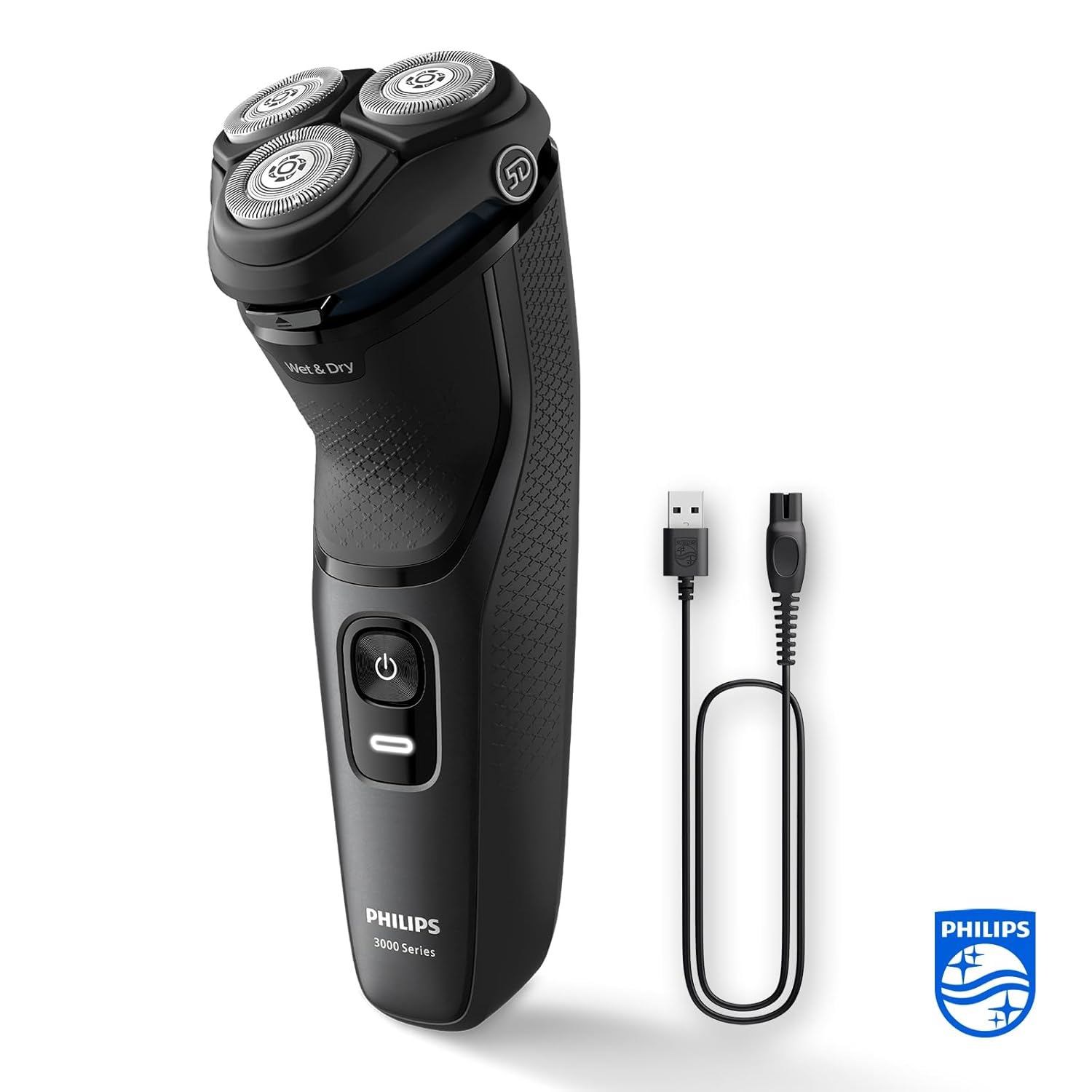 Philips Shaver Series 3000 S3145/00 – Elektrorasierer Herren Nass & Trocken, SkinProtect, PowerCut - Klingen, 5D - Scherkopf, Barttrimmer, Anthrazit - SmartRasur