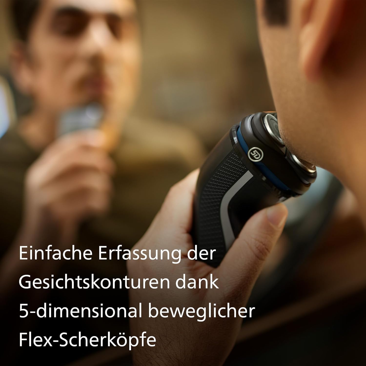 Philips Shaver Series 3000 S3241/12 – Elektrorasierer Herren Nass & Trocken, SkinProtect, PowerCut - Klingen, 5D - Scherkopf, Barttrimmer, Schwarz - SmartRasur