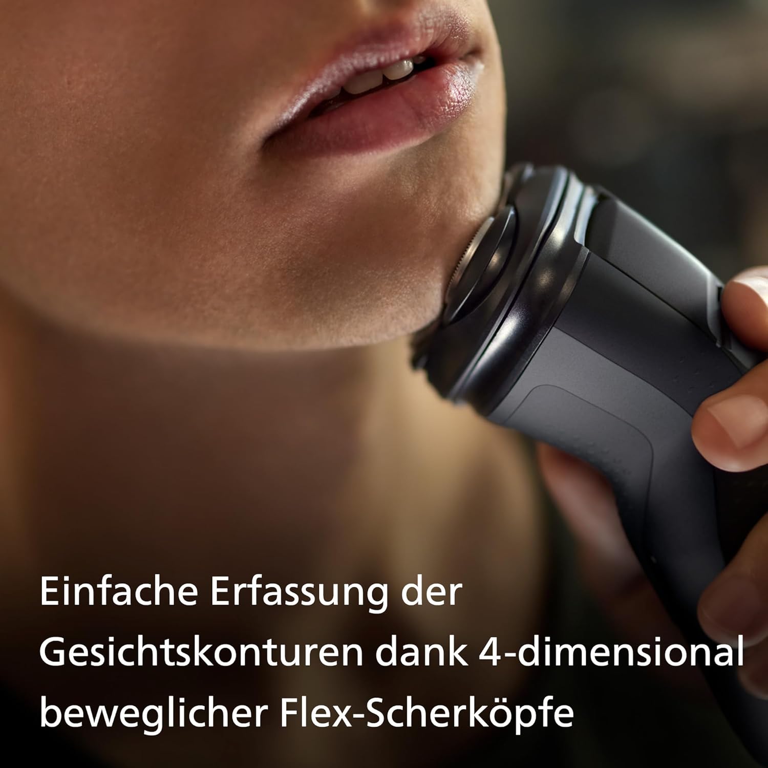 Philips Shaver Series 3000X X3001/00 – Elektrorasierer Herren Nass & Trocken, SkinProtect, PowerCut - Klingen, 4D - Scherköpfe, Barttrimmer, Schwarz - SmartRasur