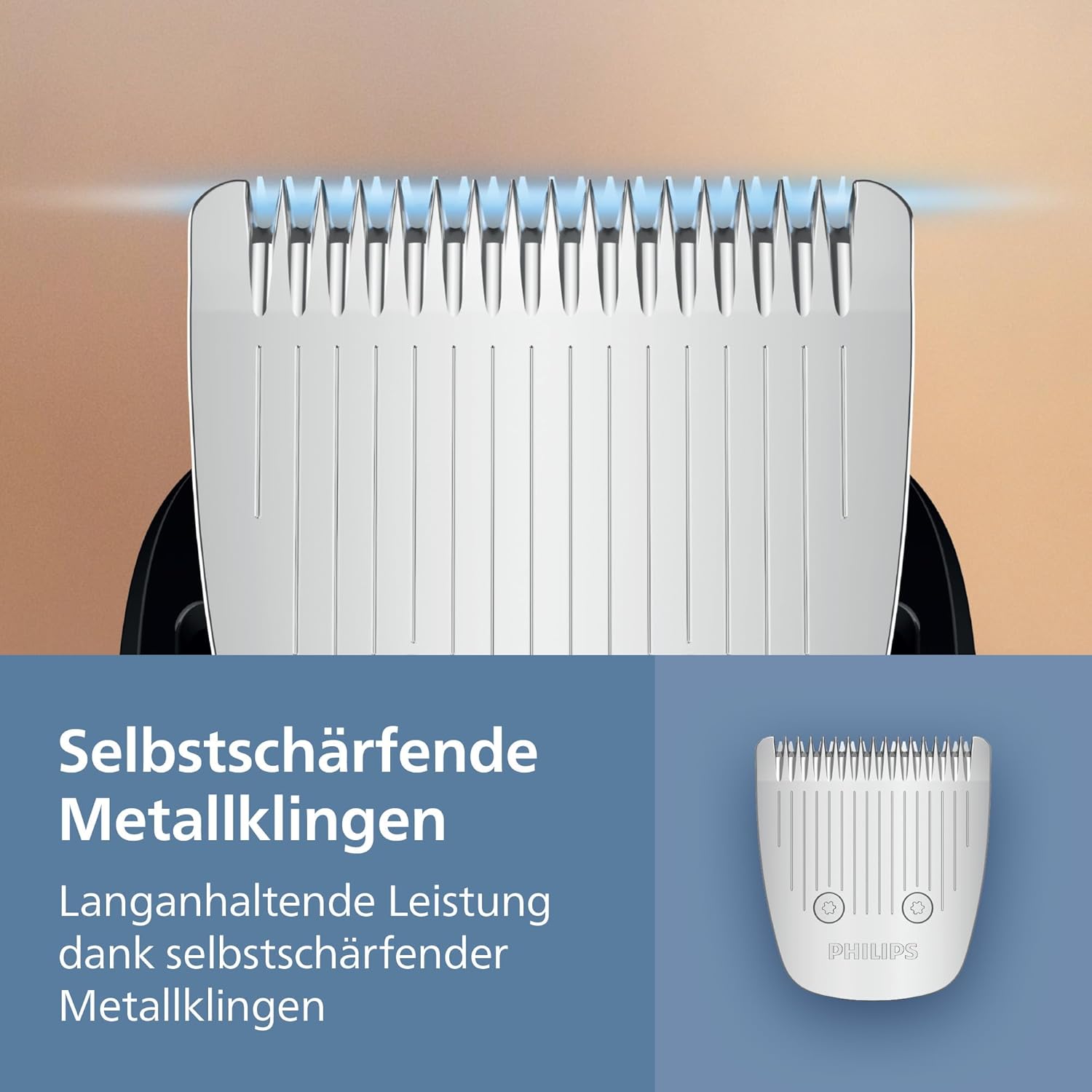 Philips Bartschneider Series 5000 BT5765/15 – Herren Barttrimmer, 40 Längeneinstellungen, BeardSense - Technologie, Haarkollektor, wasserdicht - SmartRasur