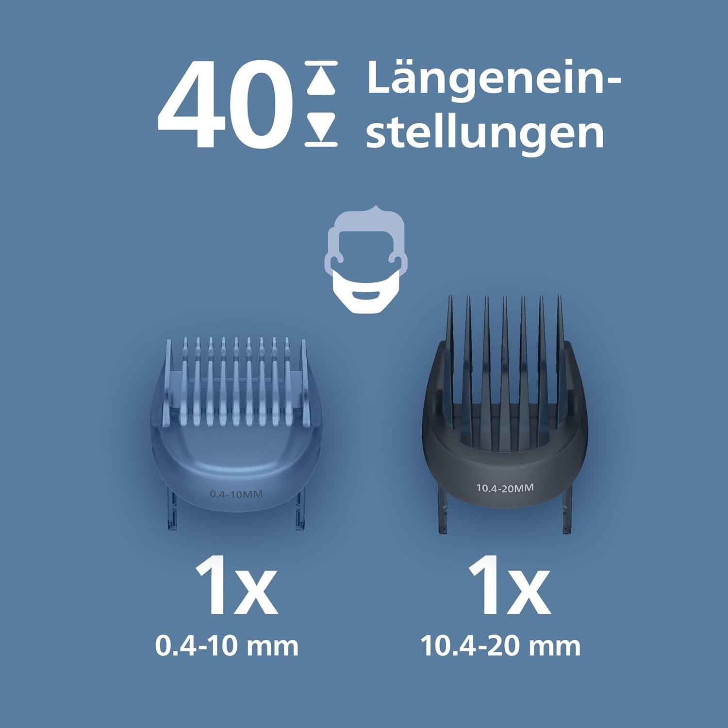 Philips Bartschneider Series 5000 BT5765/15 – Herren Barttrimmer, 40 Längeneinstellungen, BeardSense - Technologie, Haarkollektor, wasserdicht - SmartRasur