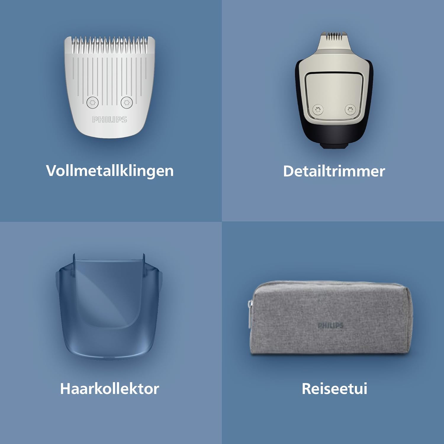 Philips Bartschneider Series 5000 BT5765/15 – Herren Barttrimmer, 40 Längeneinstellungen, BeardSense - Technologie, Haarkollektor, wasserdicht - SmartRasur