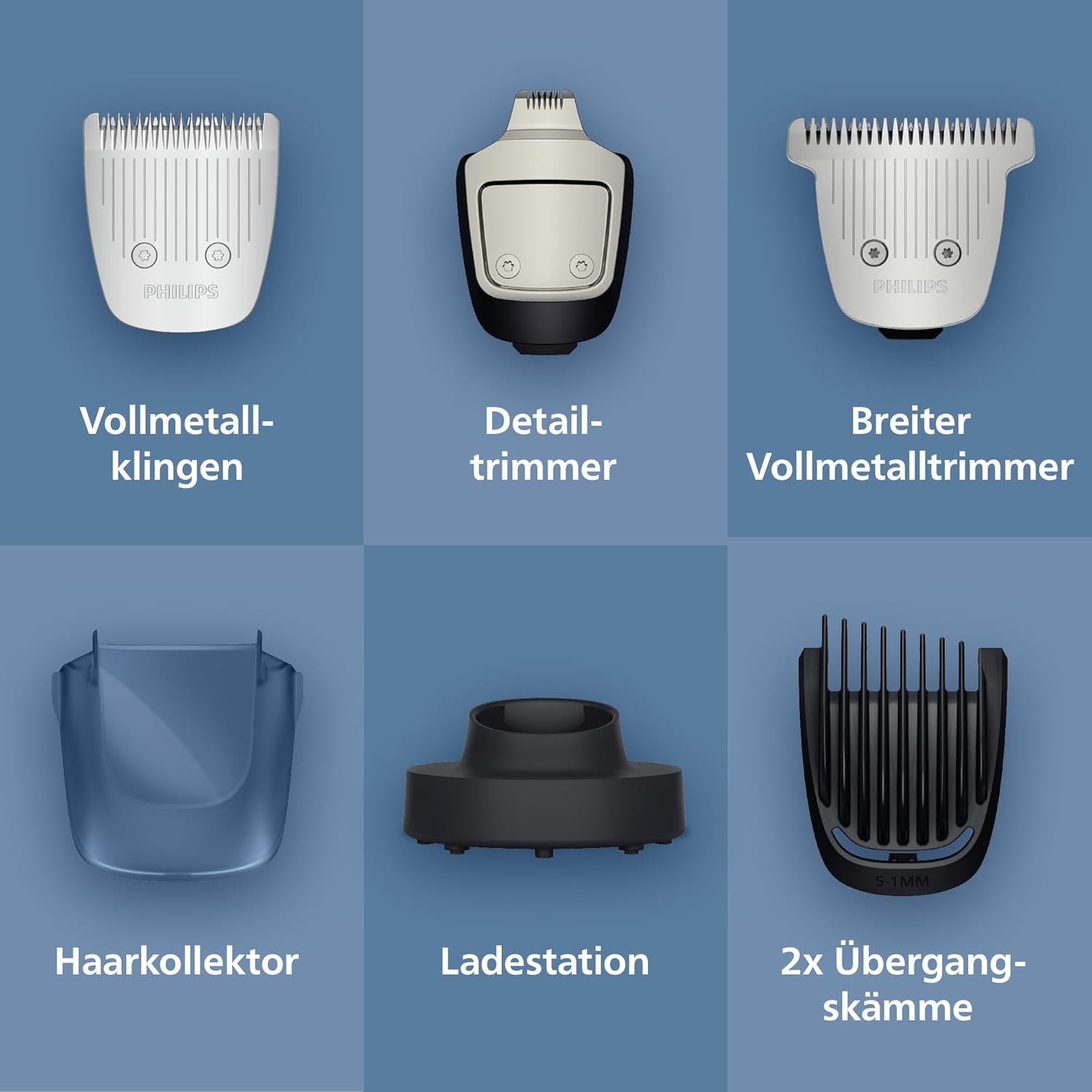 Philips Bartschneider Series 7000 BT7670/15 – Barttrimmer Herren, 40 Längeneinstellungen, BeardSense, Haarkollektor, wasserdicht - SmartRasur