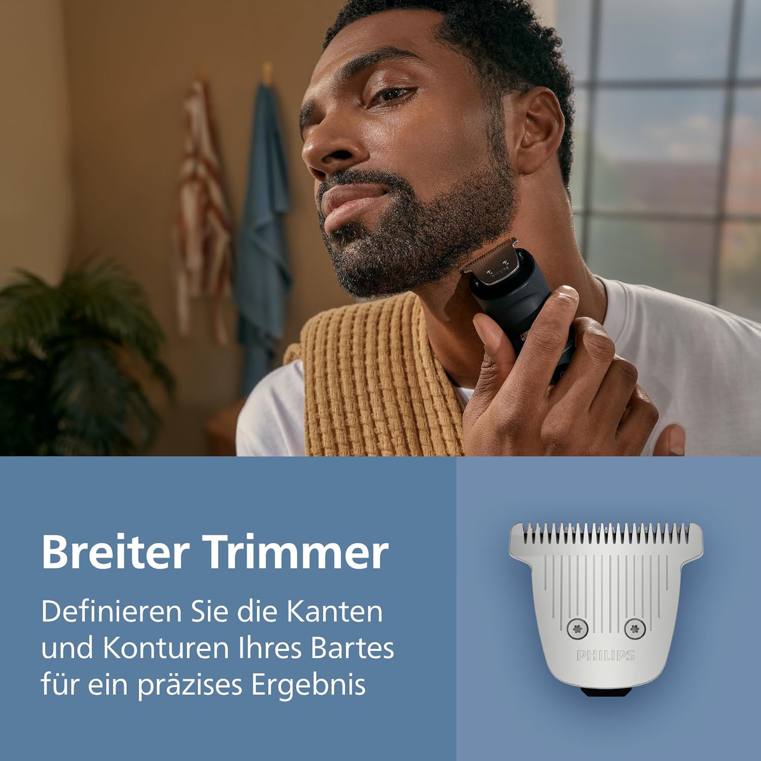 Philips Bartschneider Series 7000 BT7670/15 – Barttrimmer Herren, 40 Längeneinstellungen, BeardSense, Haarkollektor, wasserdicht - SmartRasur