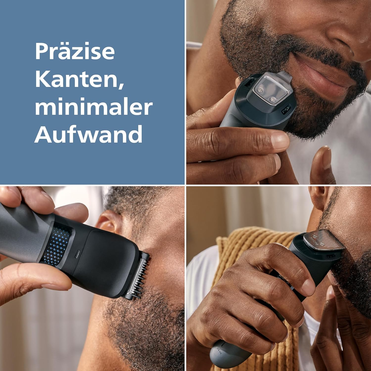 Philips Bartschneider Series 7000 BT7670/15 – Barttrimmer Herren, 40 Längeneinstellungen, BeardSense, Haarkollektor, wasserdicht - SmartRasur