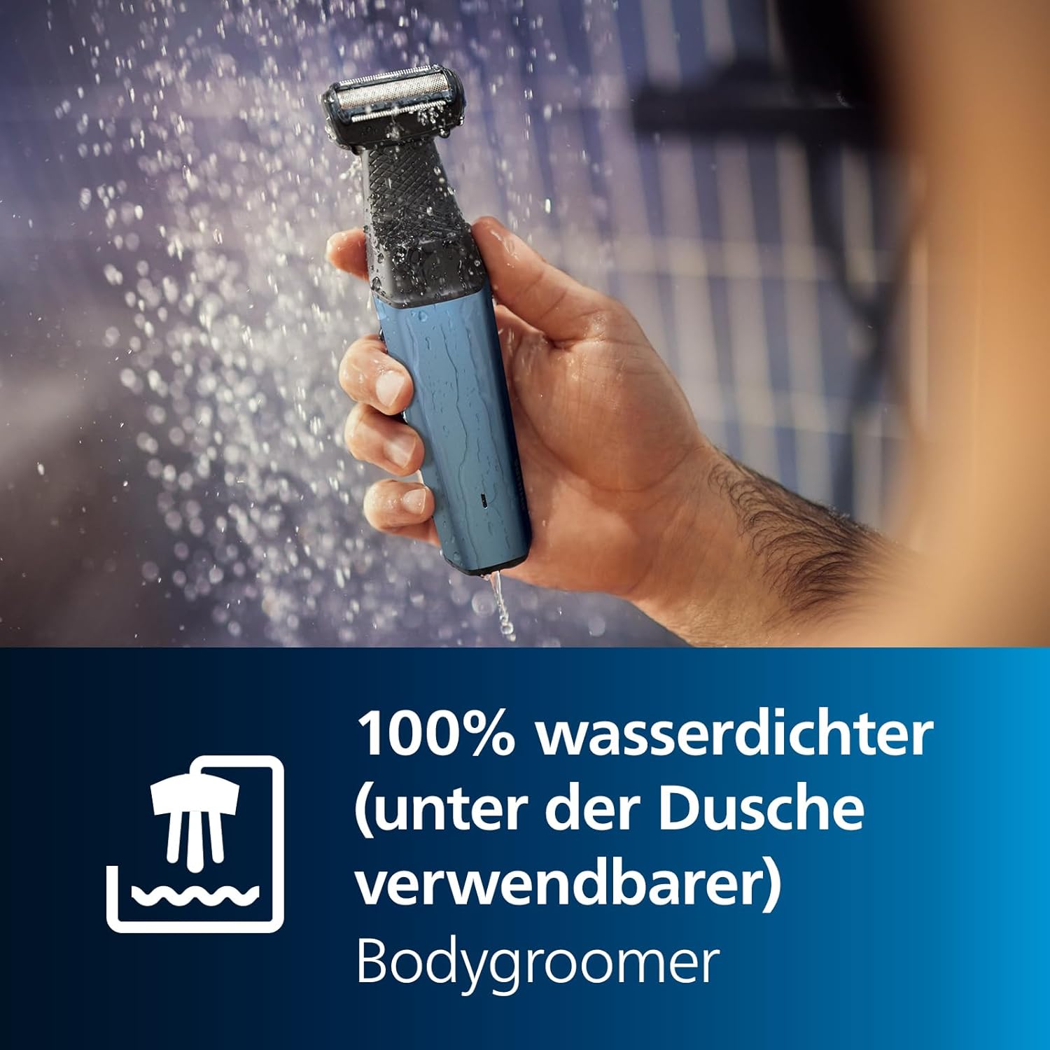 Philips Bodygroom Series 3000 BG3027/03 – Herren Körperrasierer & Intimrasierer, wasserdicht, bidirektional, 3 Aufsätze, 60 Min. Laufzeit - SmartRasur