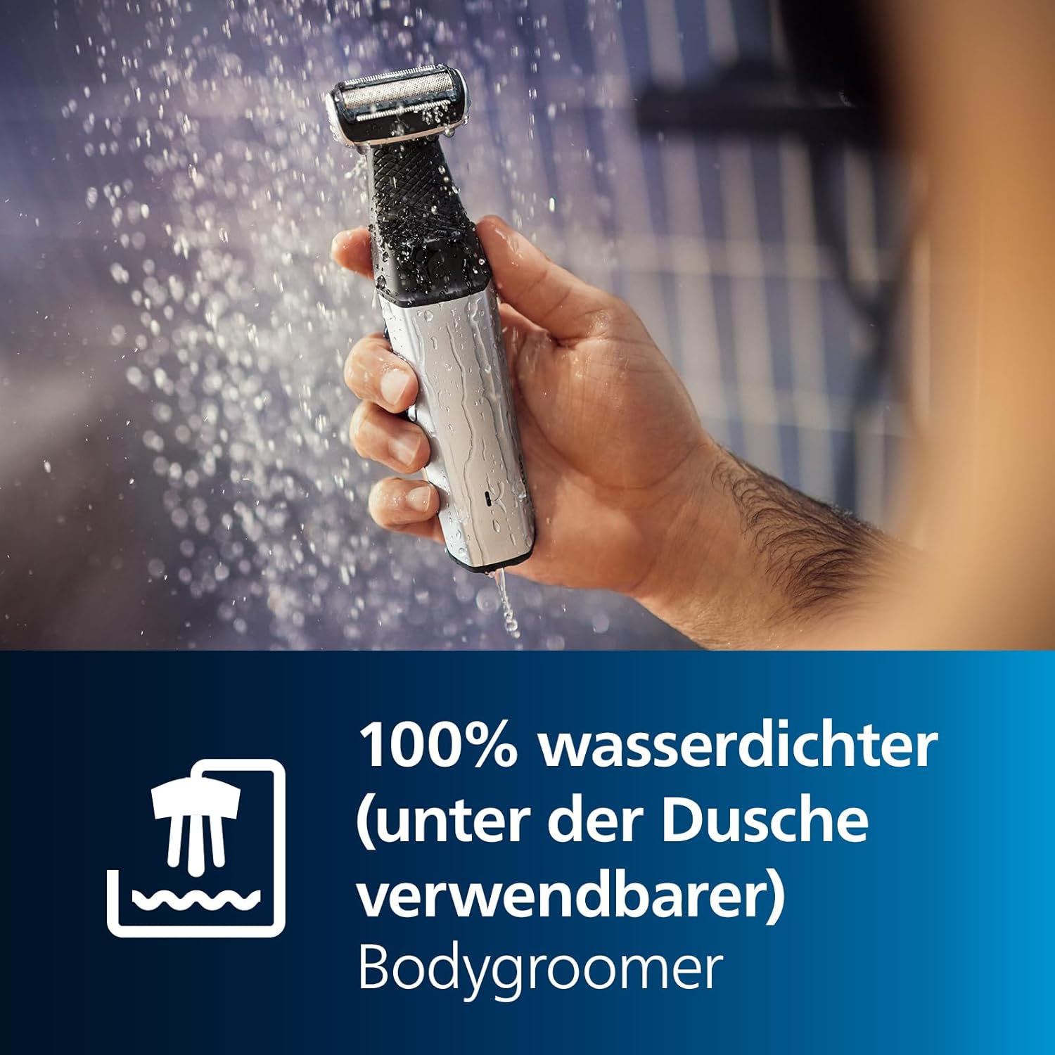 Philips Bodygroom Series 5000 BG5021/16 – Körperrasierer Herren, Intimrasierer & Trimmer, wasserdicht, Rückenaufsatz, 60 Min. Laufzeit - SmartRasur