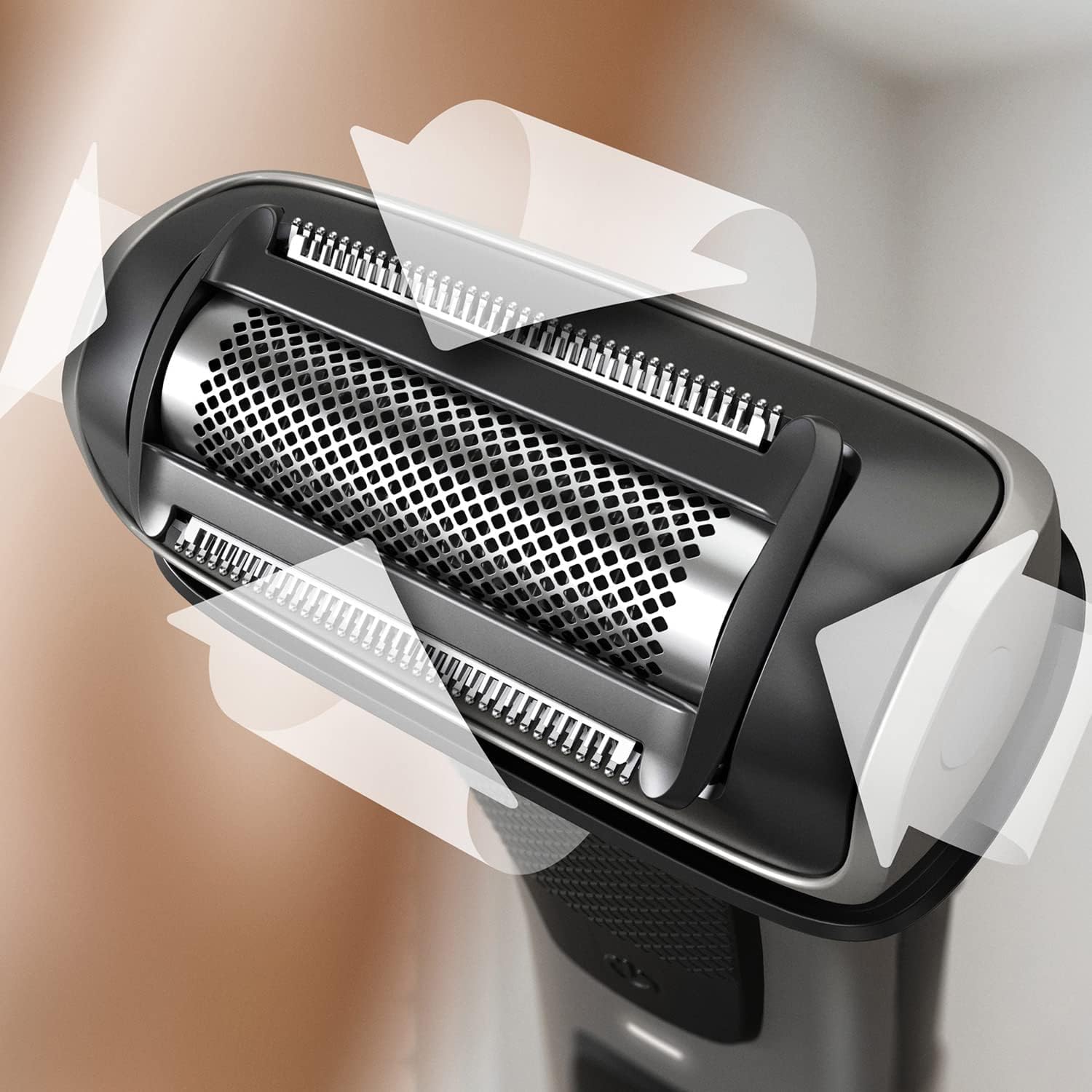Philips Bodygroom Series 7000 BG7025/15 – Bodygroomer Herren, 2 - in - 1 Rasierer & Trimmer, 5 Längeneinstellungen, 80 Min. Laufzeit - SmartRasur