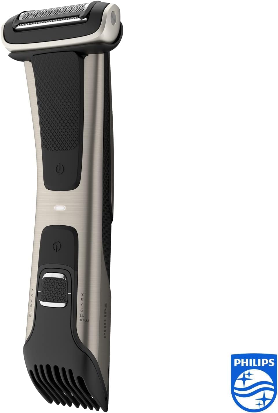 Philips Bodygroom Series 7000 BG7025/15 – Bodygroomer Herren, 2 - in - 1 Rasierer & Trimmer, 5 Längeneinstellungen, 80 Min. Laufzeit - SmartRasur