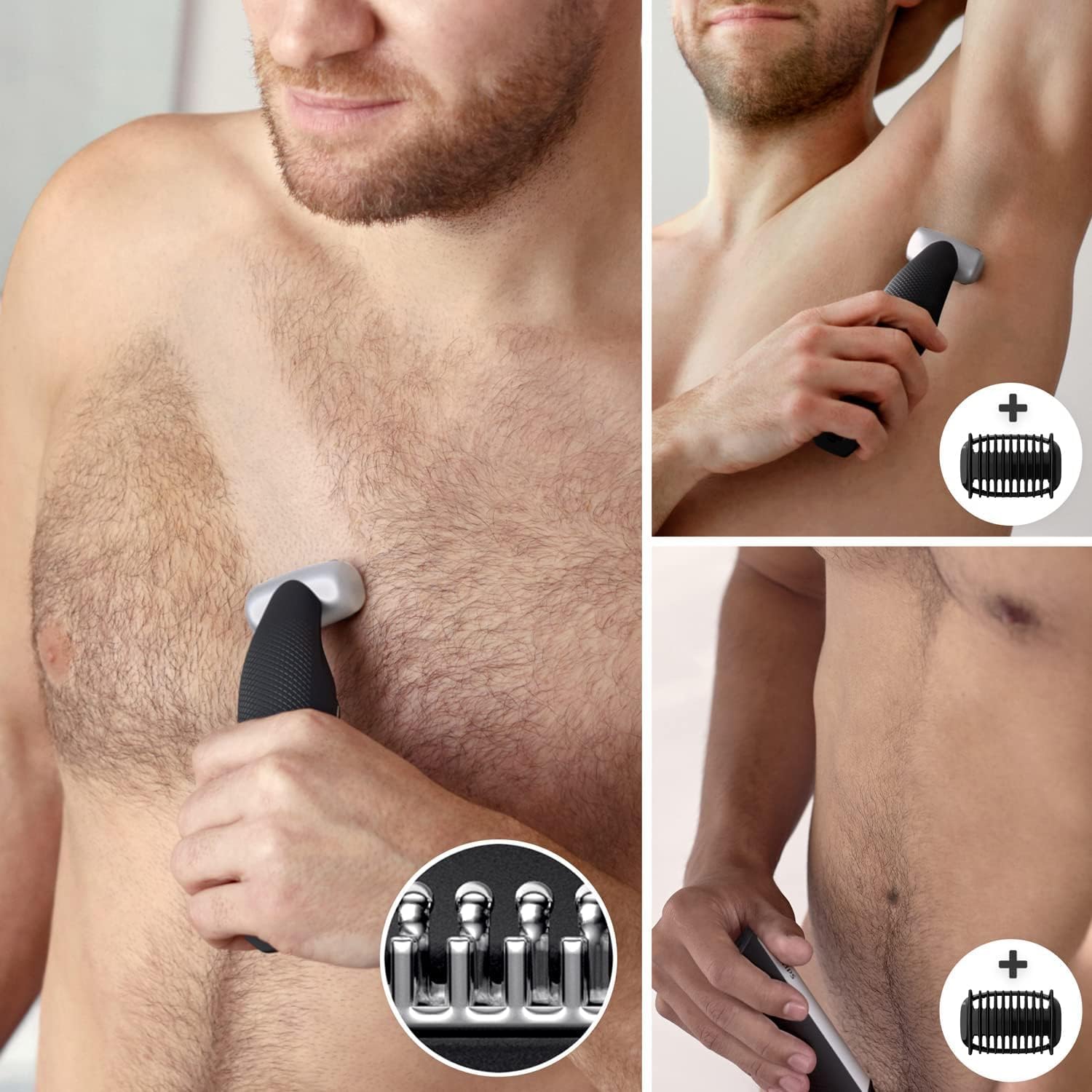 Philips Bodygroom Series 7000 BG7025/15 – Bodygroomer Herren, 2 - in - 1 Rasierer & Trimmer, 5 Längeneinstellungen, 80 Min. Laufzeit - SmartRasur