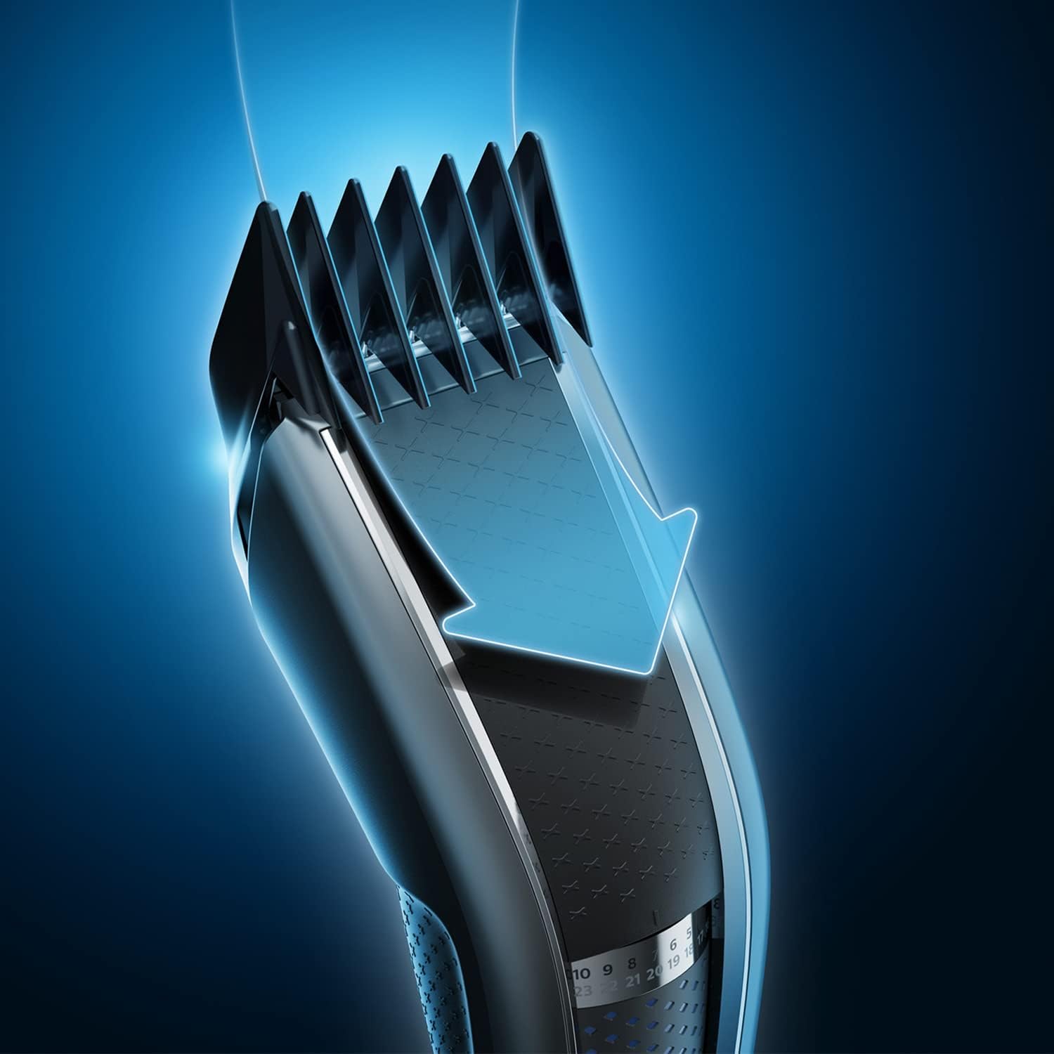Philips Haarschneider Series 5000 HC5630/15 – Haarschneidemaschine Herren, 28 Längeneinstellungen, Turbo - Modus, 3 Aufsätze, 90 Min. Laufzeit - SmartRasur