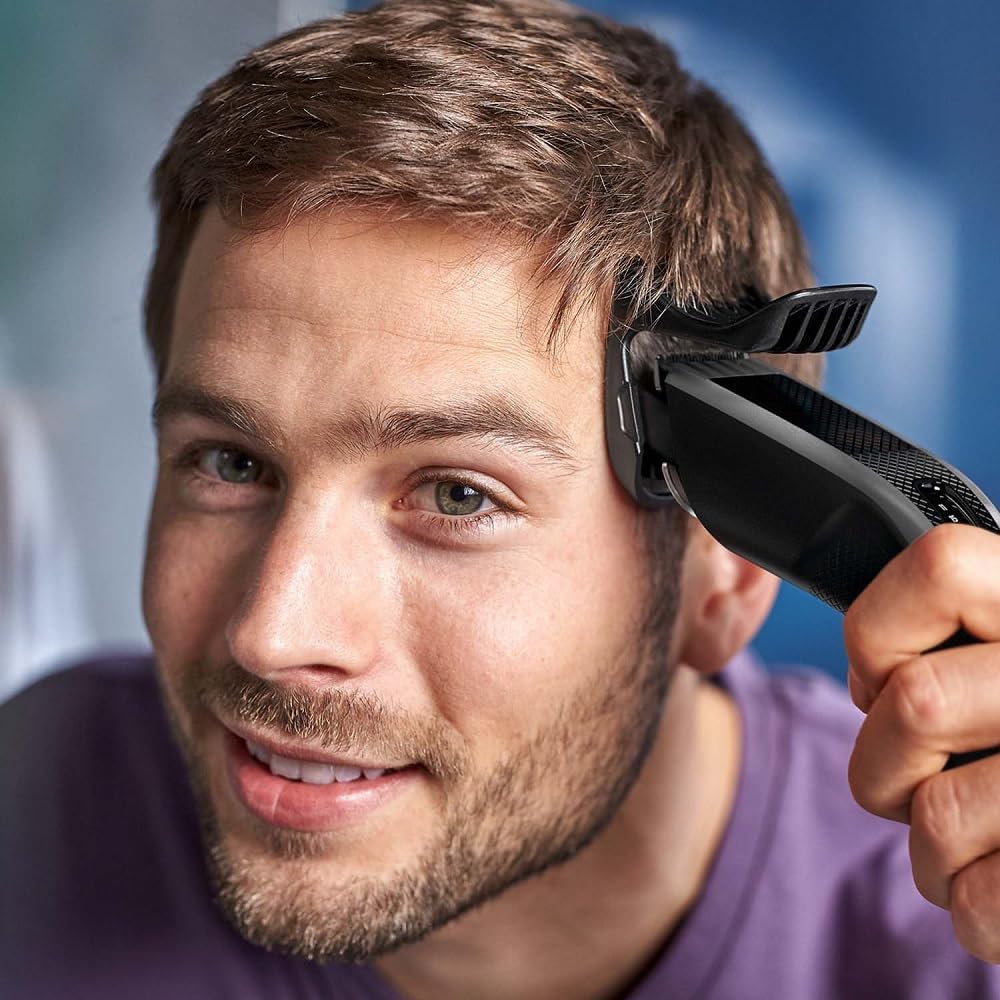 Philips Haarschneider Series 5000 HC5630/15 – Haarschneidemaschine Herren, 28 Längeneinstellungen, Turbo - Modus, 3 Aufsätze, 90 Min. Laufzeit - SmartRasur