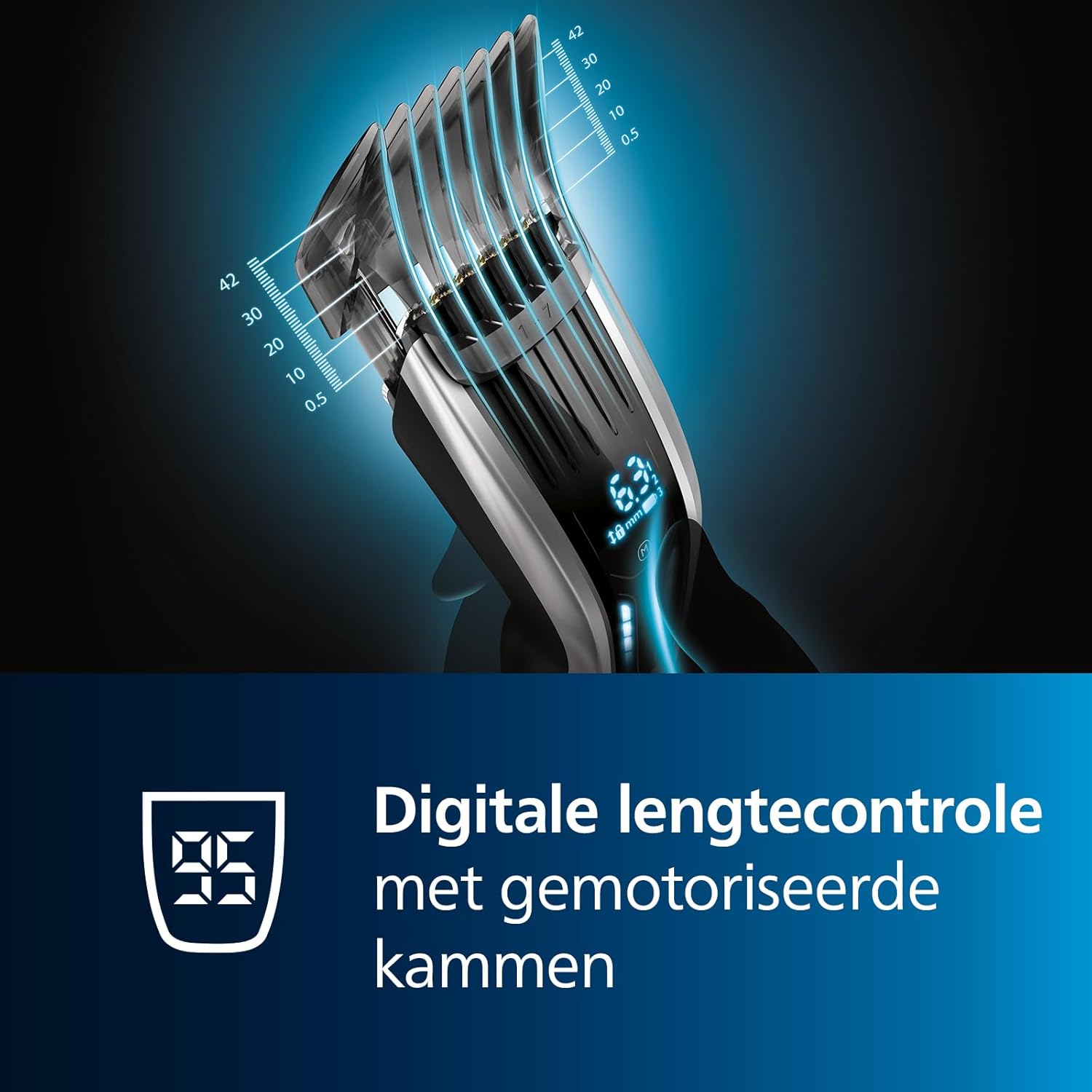 Philips Haarschneider Series 9000 HC9450/15 – Profi - Haarschneidemaschine Herren, 400 Längeneinstellungen, Titanklingen, 120 Min. Laufzeit - SmartRasur