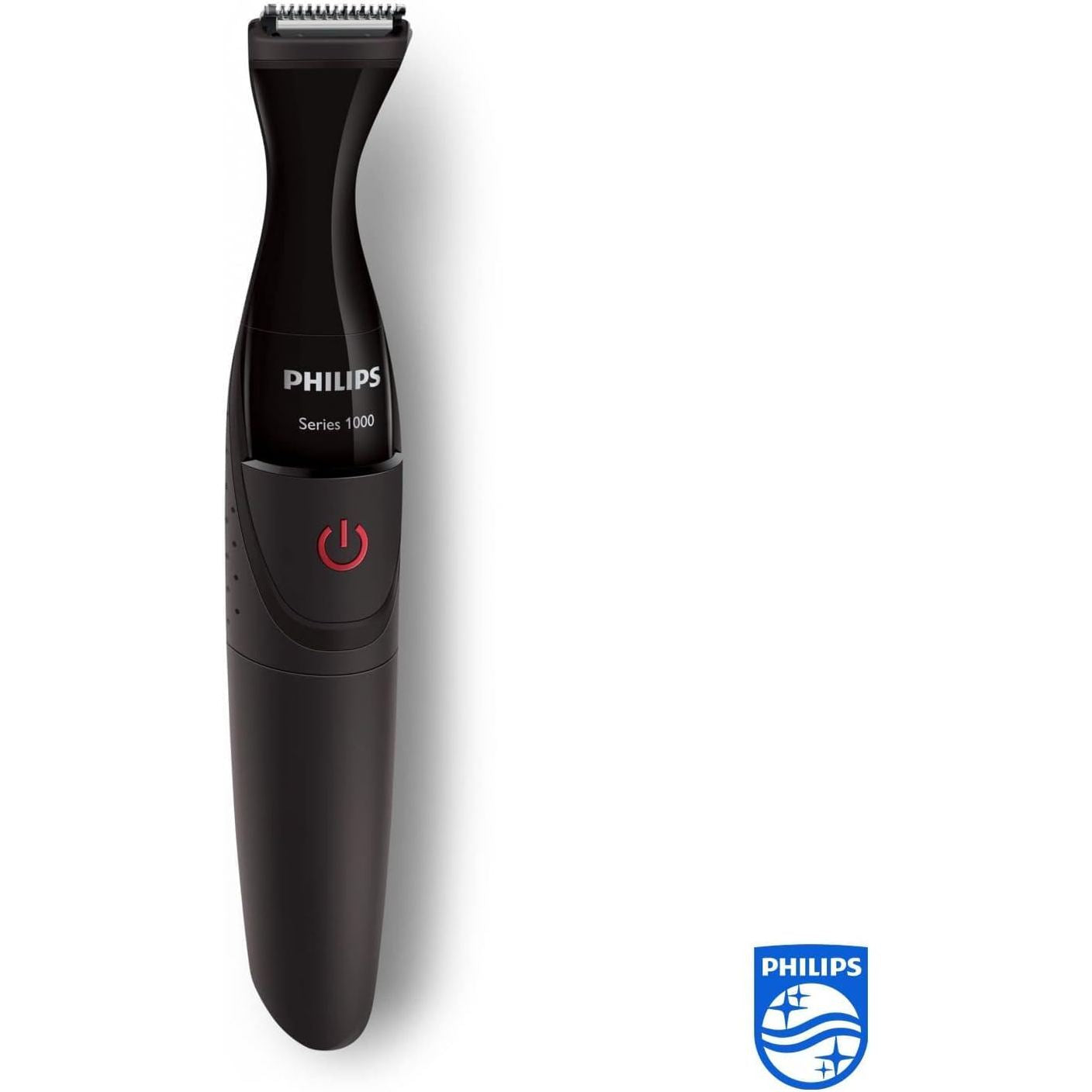 Philips Multigroom Series 1000 MG1100/16 – Präziser Barttrimmer & Detailstyler Herren, DualCut - Technologie, 3 Kämme, batteriebetrieben - SmartRasur