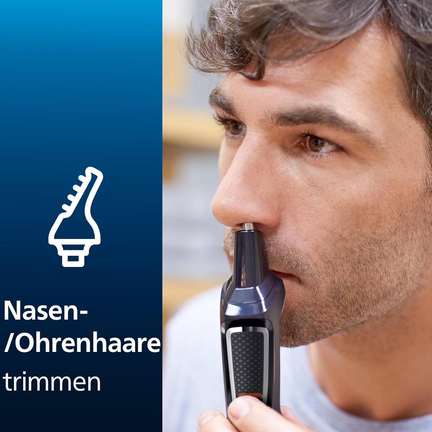 Philips Multigroom Series 3000 MG3730/15 – 7 - in - 1 All - in - One - Trimmer Herren, Bart - & Haarschneider, 11 Längeneinstellungen, 60 Min. Akku - SmartRasur