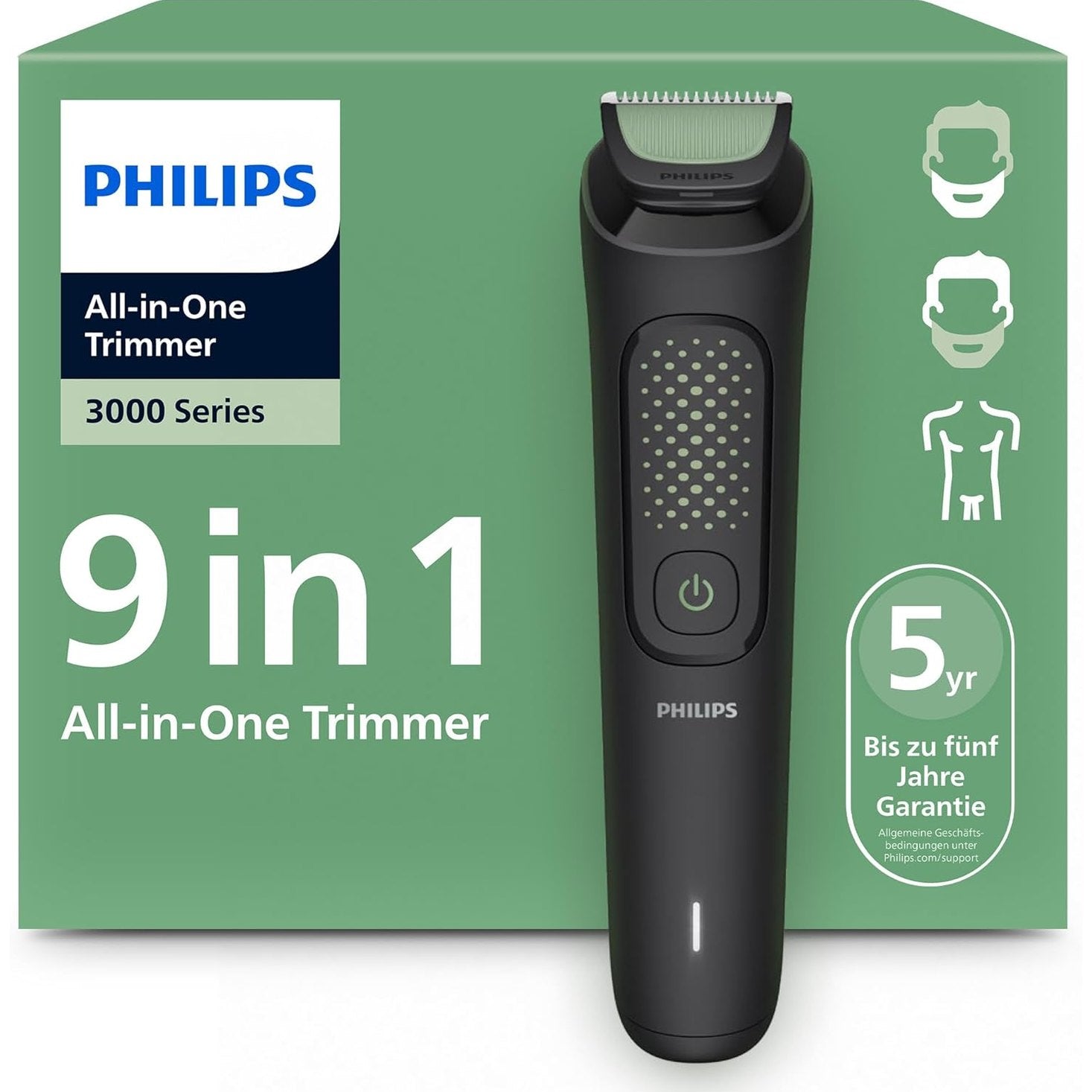 Philips Multigroom Series 3000 MG3946/15 – 9 - in - 1 Trimmer Herren, Barttrimmer, Haarschneider & Rasierer, 12 Längeneinstellungen, 90 Min. Laufzeit - SmartRasur