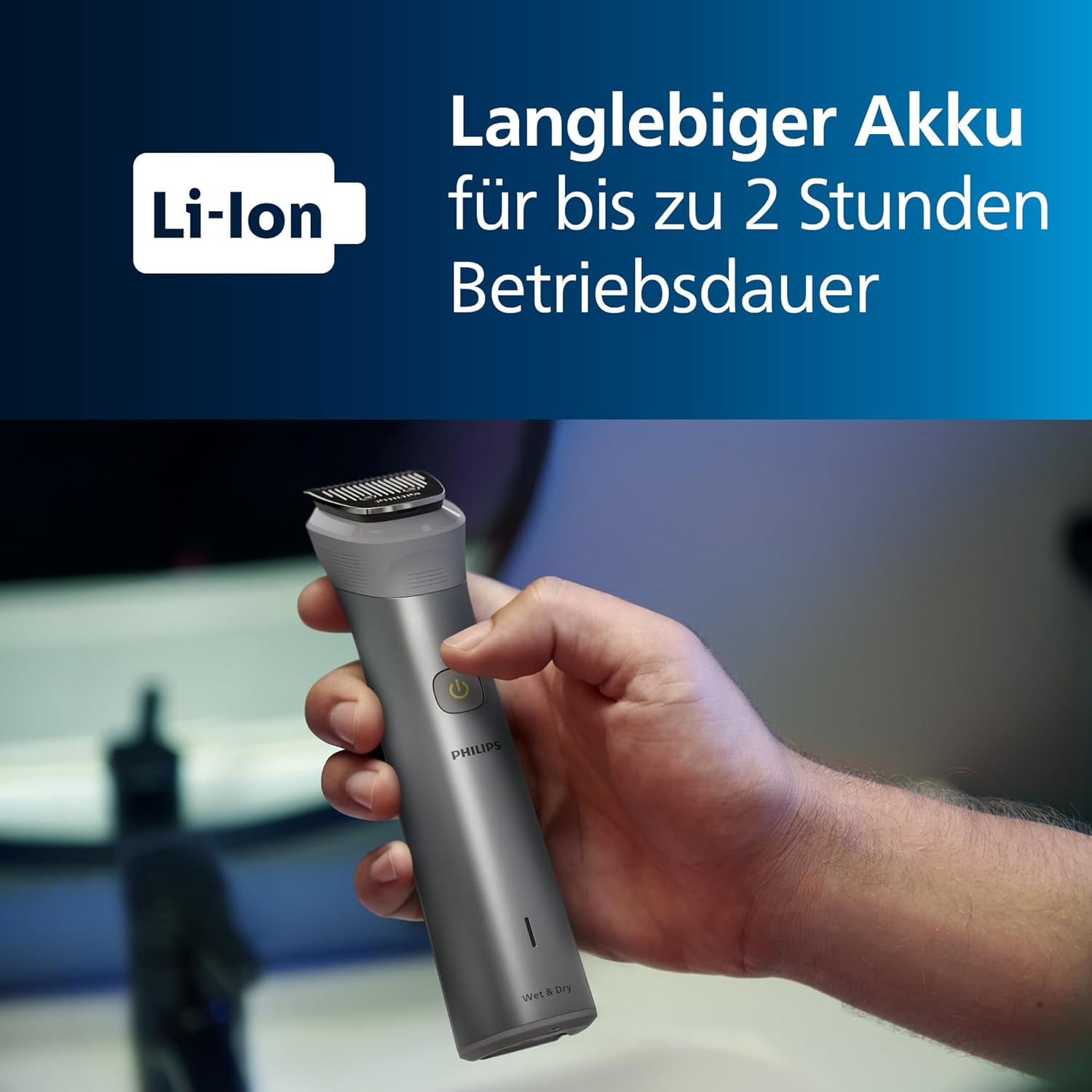 Philips Multigroom Series 5000 MG5950/15 – 12 - in - 1 Trimmer Herren, Bart - & Haarschneider, 14 Längeneinstellungen, 120 Min. Akku - SmartRasur