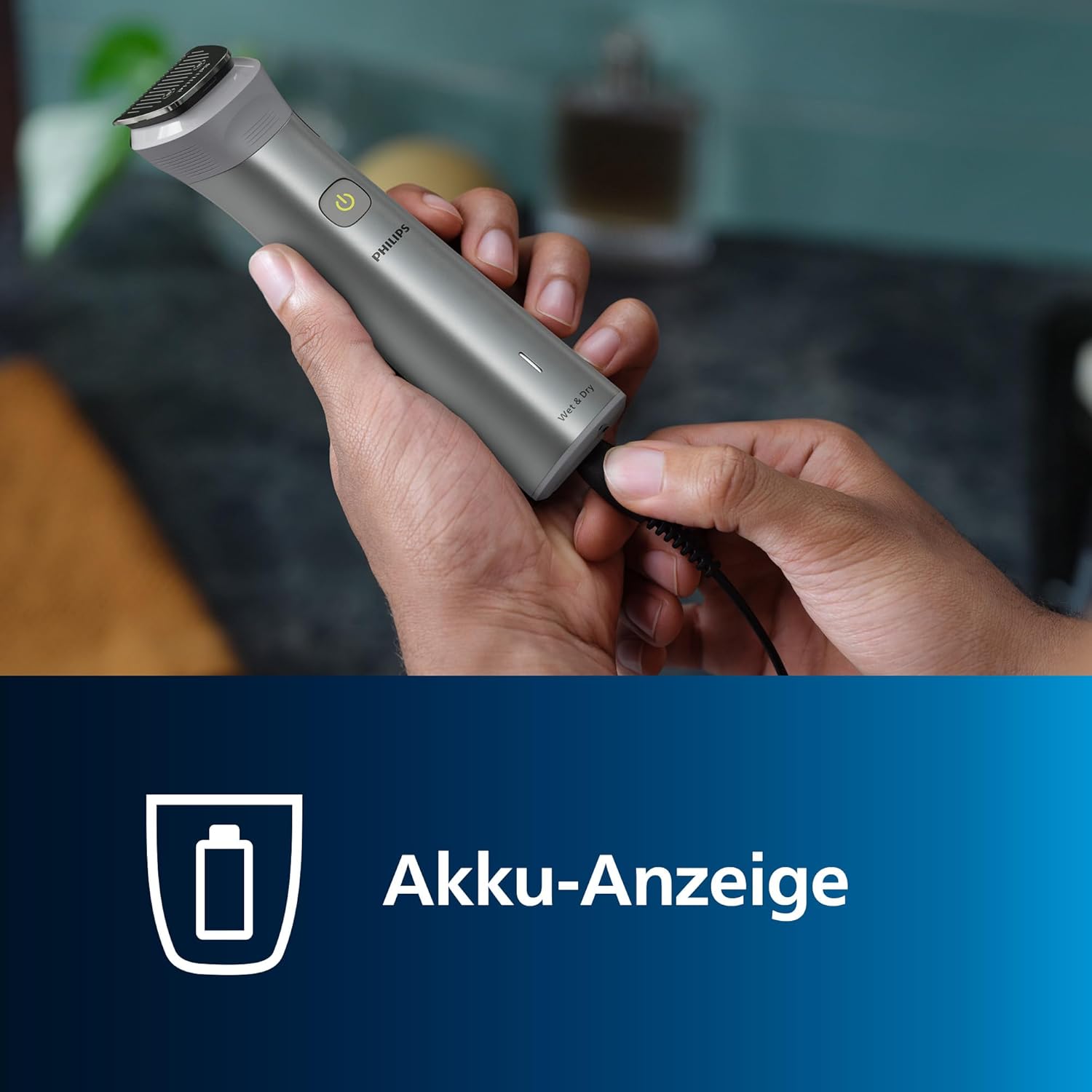 Philips Multigroom Series 5000 MG5950/15 – 12 - in - 1 Trimmer Herren, Bart - & Haarschneider, 14 Längeneinstellungen, 120 Min. Akku - SmartRasur