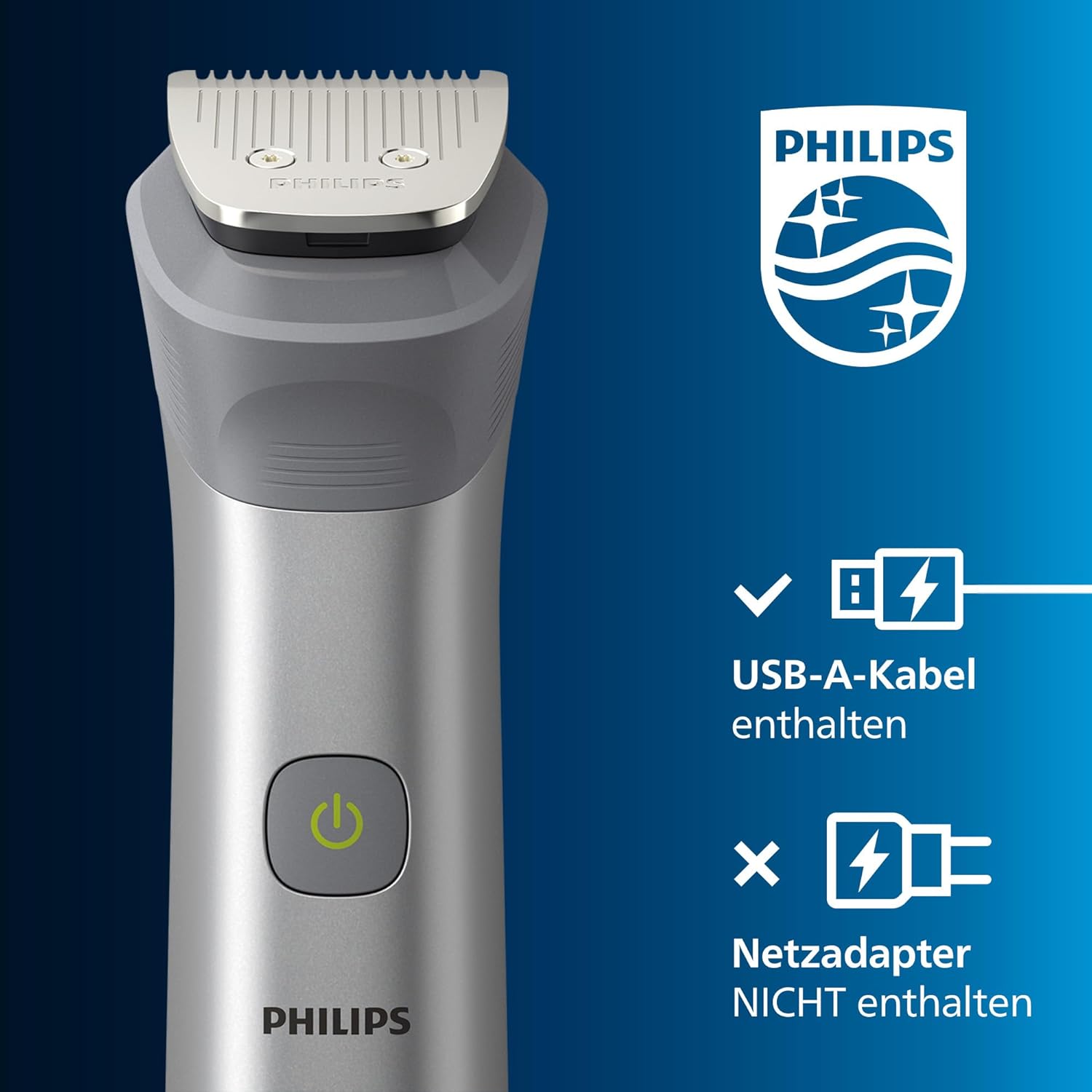Philips Multigroom Series 5000 MG5950/15 – 12 - in - 1 Trimmer Herren, Bart - & Haarschneider, 14 Längeneinstellungen, 120 Min. Akku - SmartRasur