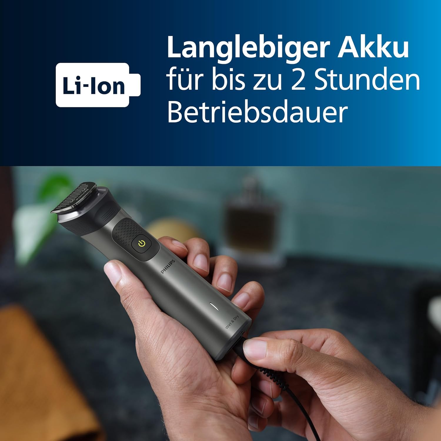Philips Multigroom Series 7000 MG7950/15 – 15 - in - 1 Trimmer Herren, Barttrimmer & Haarschneider, 26 Längeneinstellungen, 120 Min. Laufzeit - SmartRasur