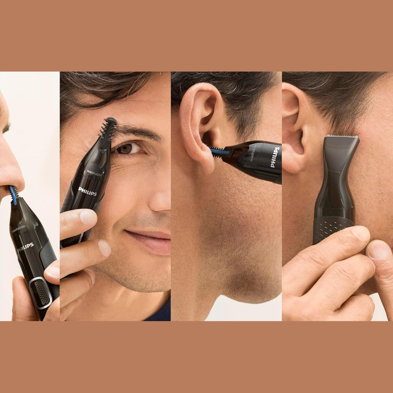 Philips Nasentrimmer 5000 NT5650/16 – Trimmer für Nase, Ohren & Augenbrauen, PrecisionTrim, wasserdicht, inkl. Aufsätze & Beutel - SmartRasur