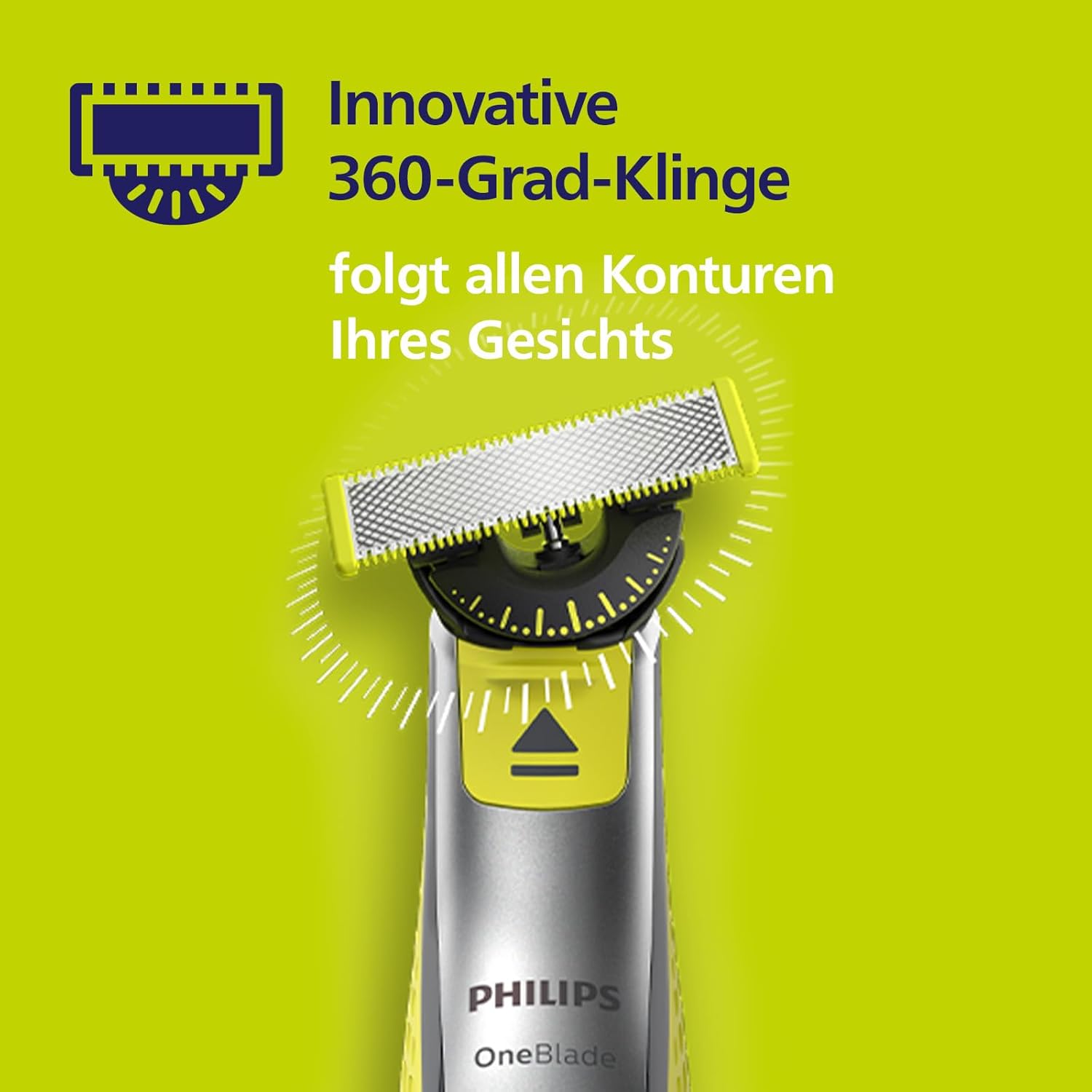 Philips OneBlade 360 Ersatzklingen QP420/60 – 2er - Pack, passend für alle OneBlade & OneBlade Pro Modelle, langlebige Originalklingen - SmartRasur