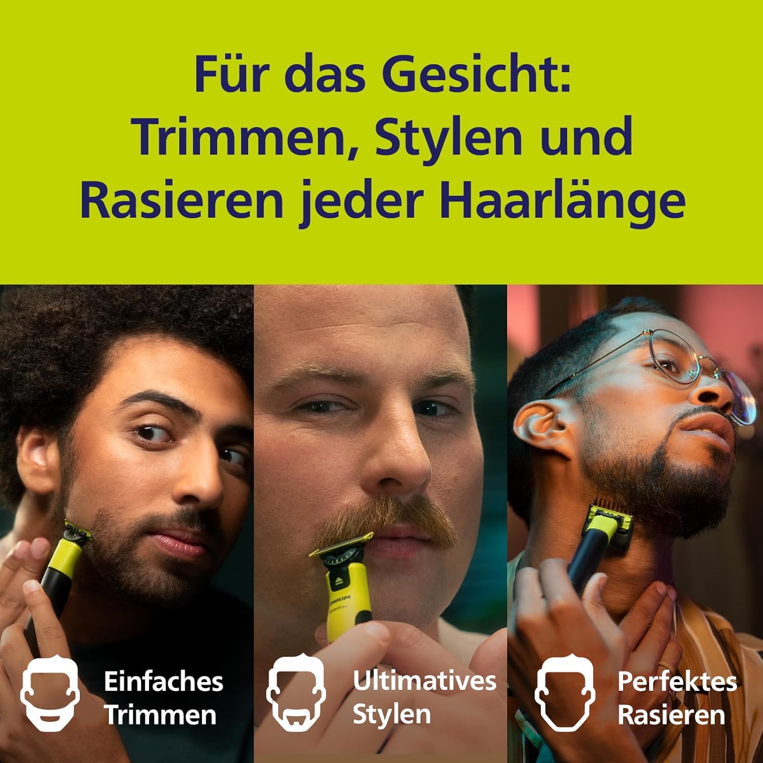 Philips OneBlade 360 Ersatzklingen QP440/50 – 4er - Pack, passend für alle OneBlade & OneBlade Pro Modelle, langlebige Originalklingen - SmartRasur