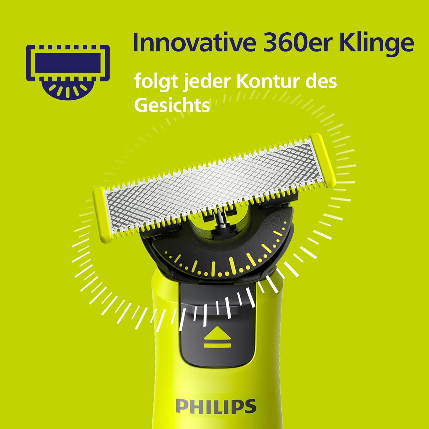 Philips OneBlade 360 Ersatzklingen QP440/50 – 4er - Pack, passend für alle OneBlade & OneBlade Pro Modelle, langlebige Originalklingen - SmartRasur