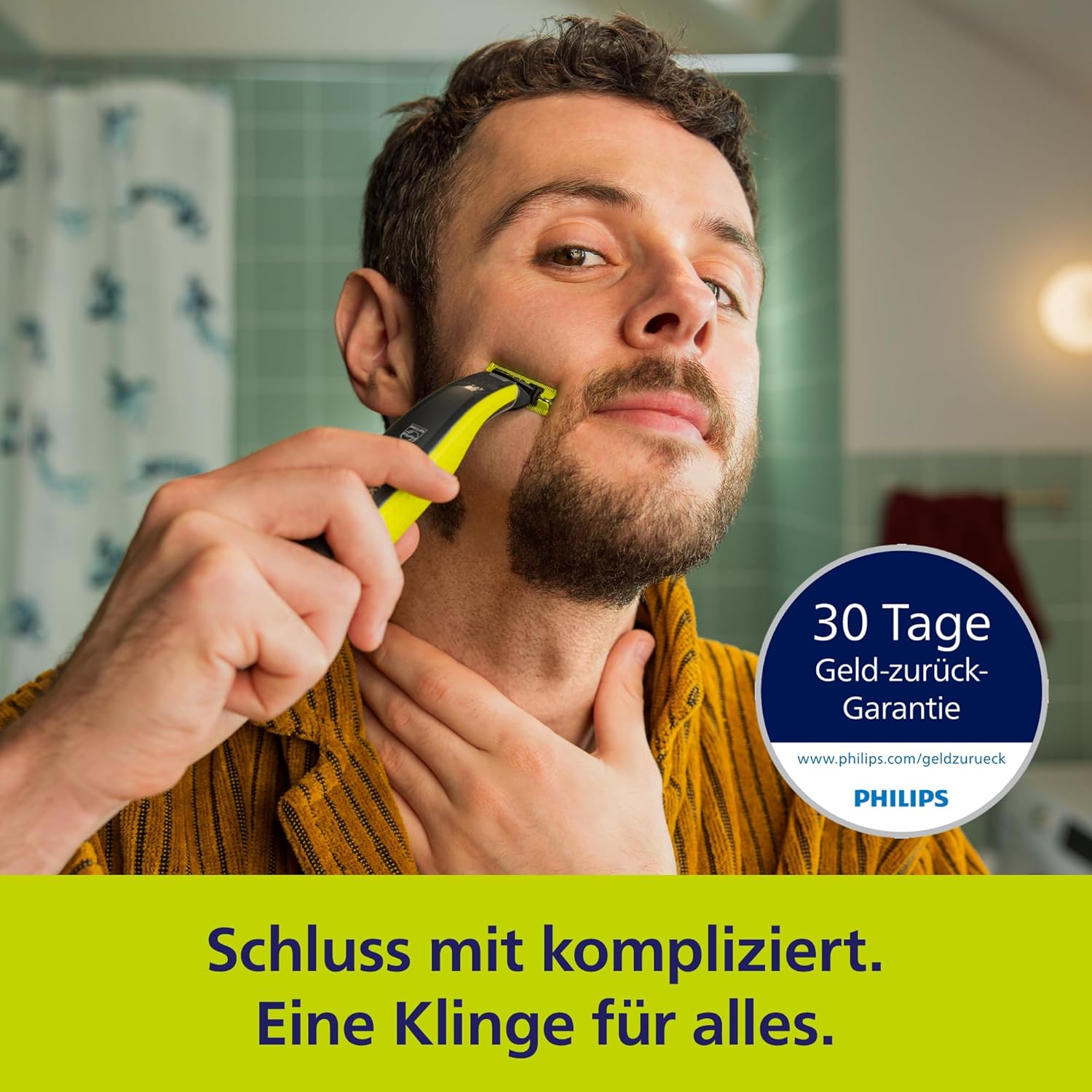 Philips OneBlade 360 Face QP2724/31 – Elektrorasierer & Trimmer Herren, 2 Klingen, 3 Trimmaufsätze, Nass - & Trockenrasur, 45 Min. Laufzeit - SmartRasur