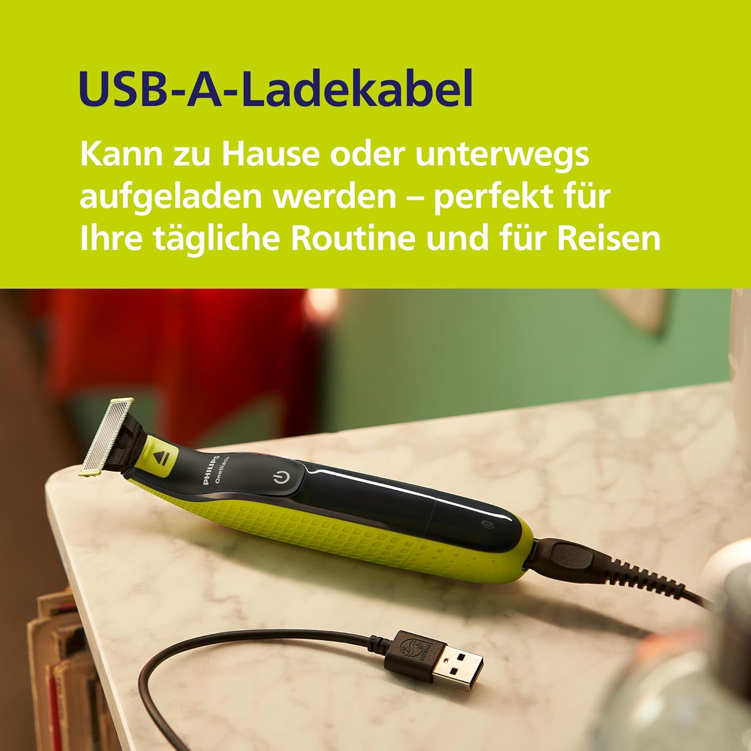 Philips OneBlade 360 Face QP2724/31 – Elektrorasierer & Trimmer Herren, 2 Klingen, 3 Trimmaufsätze, Nass - & Trockenrasur, 45 Min. Laufzeit - SmartRasur