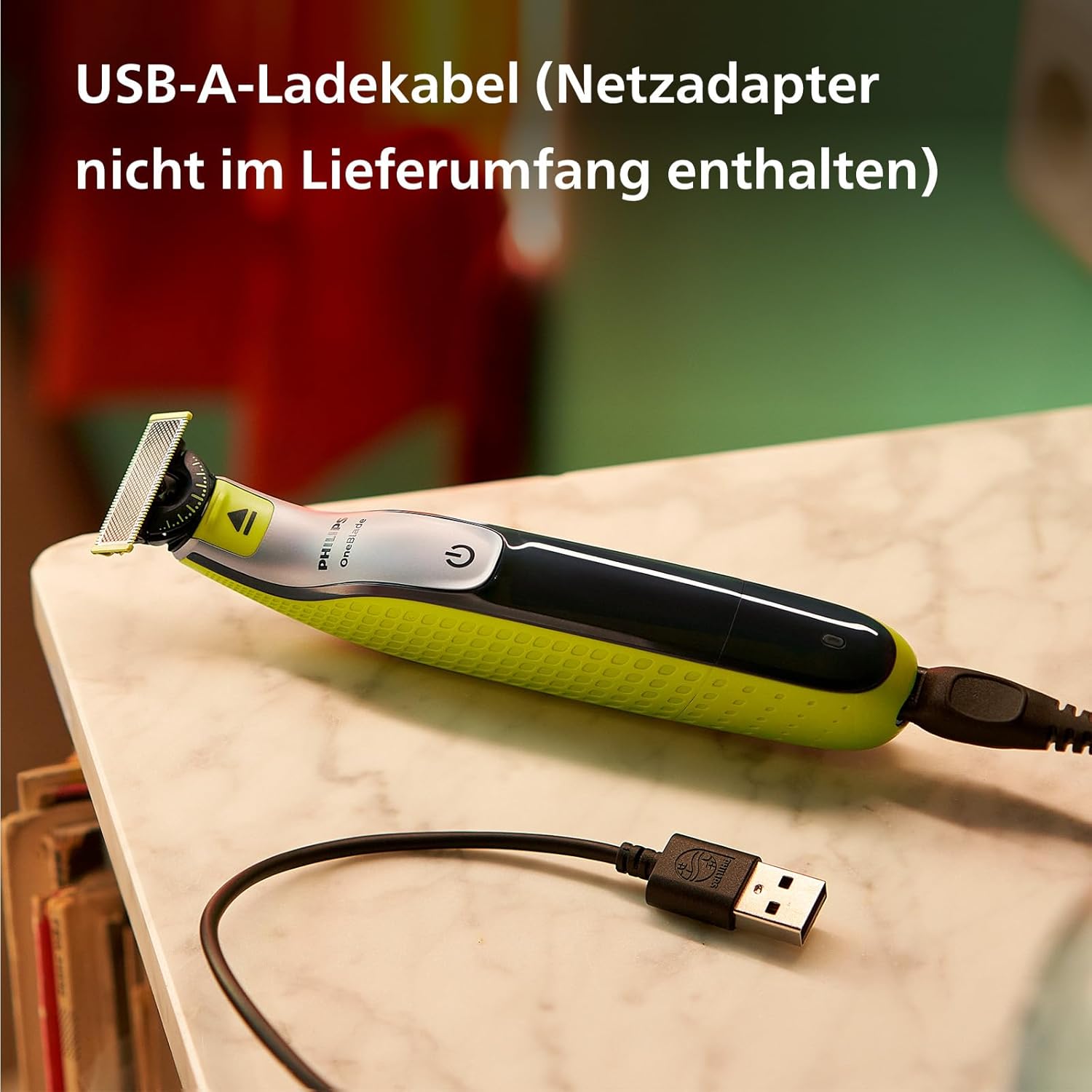 Philips OneBlade 360 Face QP2734/30 – Elektrorasierer & Trimmer Herren, 2 Klingen, 5 - in - 1 - Trimmaufsatz, Nass - & Trockenrasur, USB - Akku - SmartRasur