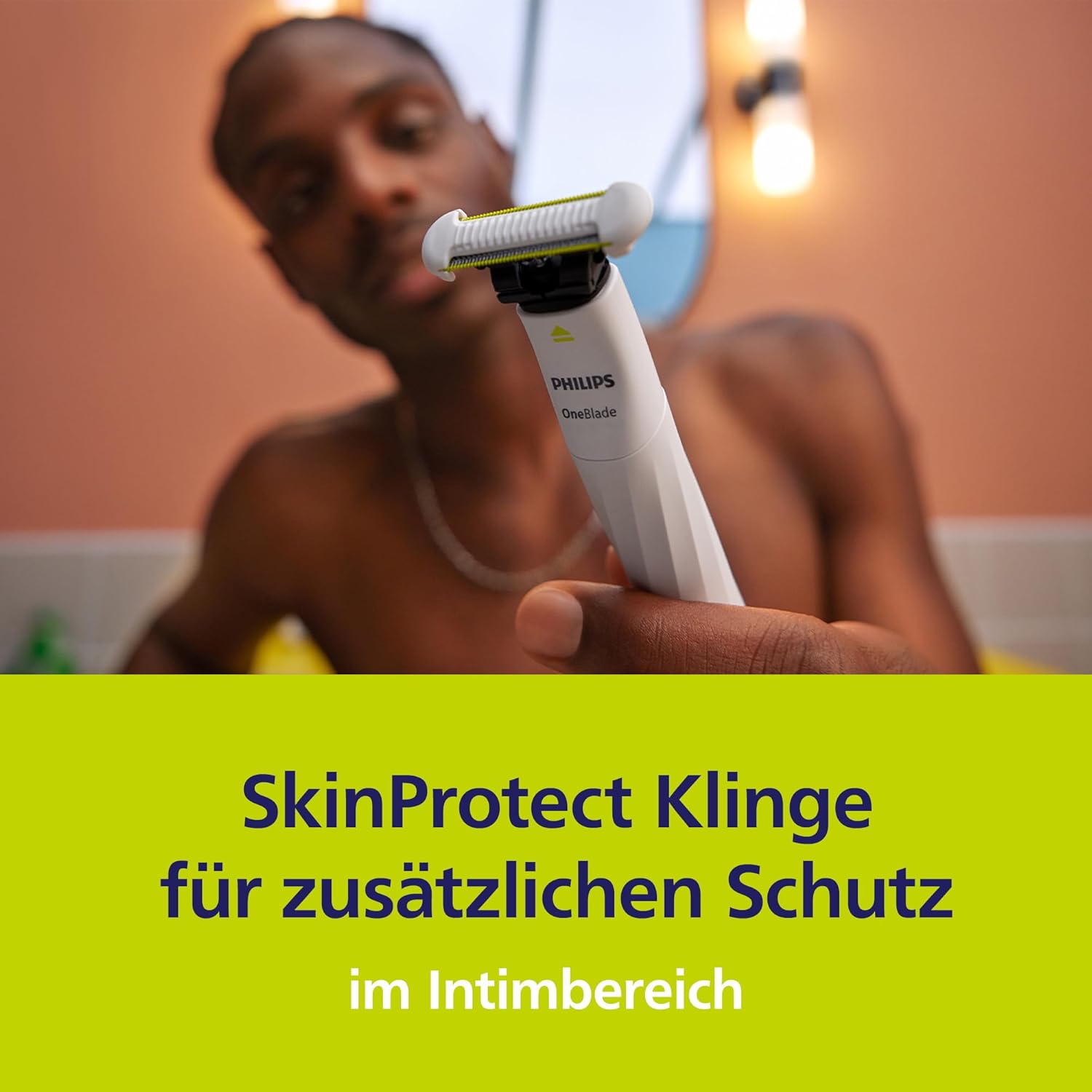 Philips OneBlade Intimate Ersatzklingen QP229/50 – 2er - Pack SkinProtect Klingen für Intimbereich & Achseln, passend für OneBlade & Pro - SmartRasur