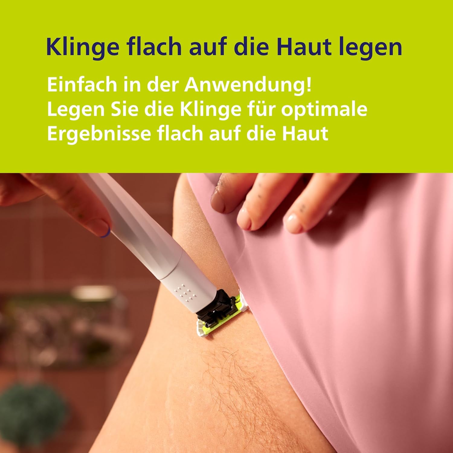 Philips OneBlade Intimate QP1924/30 – Elektrischer Intimrasierer & Trimmer für Frauen & Männer, 2x SkinProtect Klingen, 3 - mm Aufsatz - SmartRasur