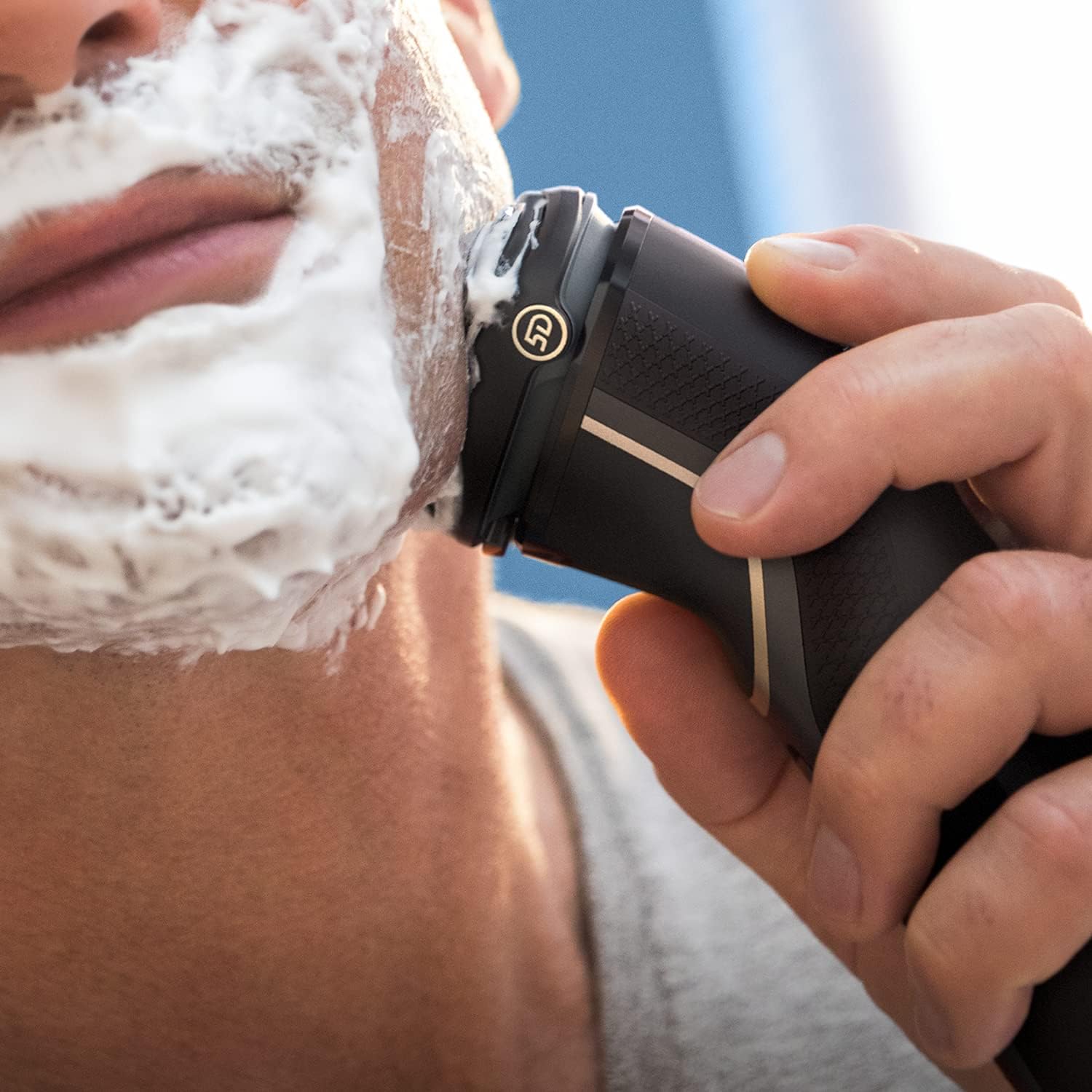 Philips Shaver Series 3000 – Nass - & Trockenrasierer Herren, Noir Gold, 5D Pivot & Flex - Köpfe, Pop - up - Trimmer, 60 Min. Laufzeit - SmartRasur