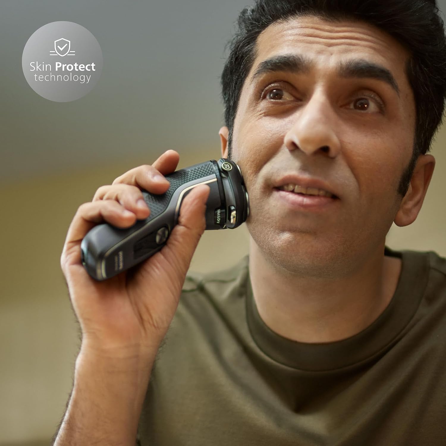 Philips Shaver Series 3000 S3342/13 – Elektrorasierer Herren Nass & Trocken, SkinProtect, PowerCut - System, 5D - Scherkopf, Schwarz - SmartRasur