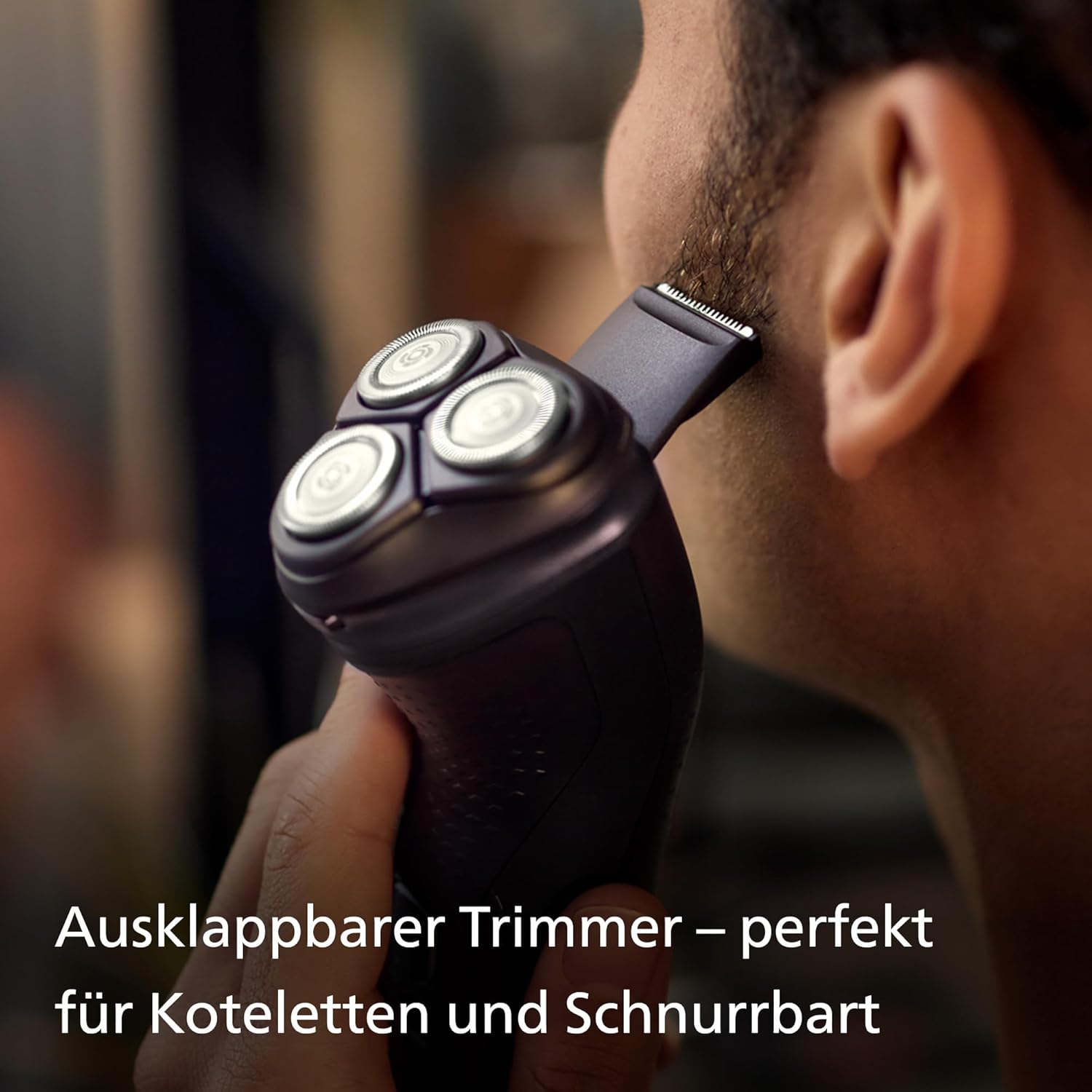 Philips Shaver Series 3000X X3001/00 – Elektrorasierer Herren Nass & Trocken, SkinProtect, PowerCut - Klingen, 4D - Scherköpfe, Barttrimmer, Schwarz - SmartRasur