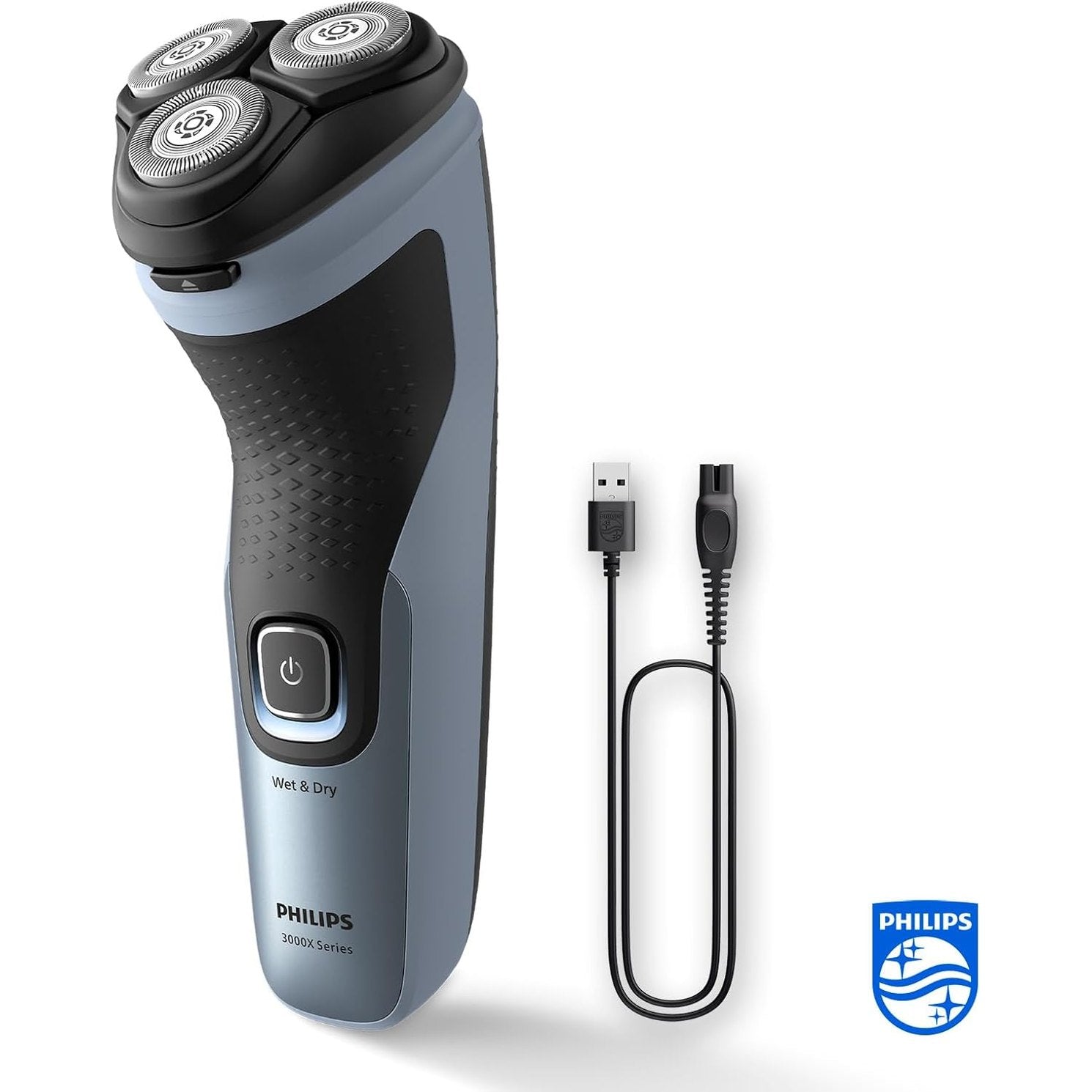 Philips Shaver Series 3000X X3053/00 – Elektrorasierer Herren, Nass - & Trockenrasur, SkinProtect - Technologie, Barttrimmer, 40 Min. Akku - SmartRasur