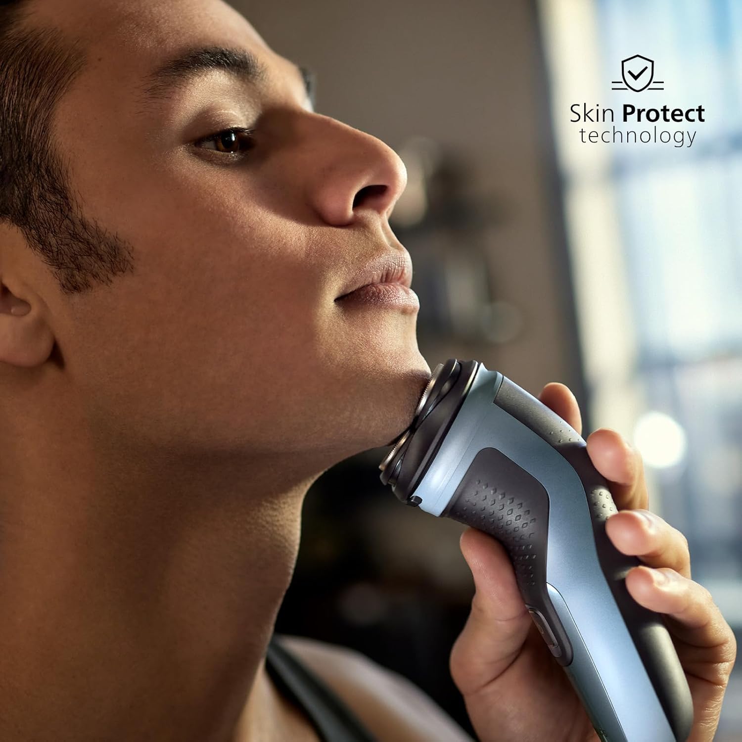 Philips Shaver Series 3000X X3053/00 – Elektrorasierer Herren, Nass - & Trockenrasur, SkinProtect - Technologie, Barttrimmer, 40 Min. Akku - SmartRasur
