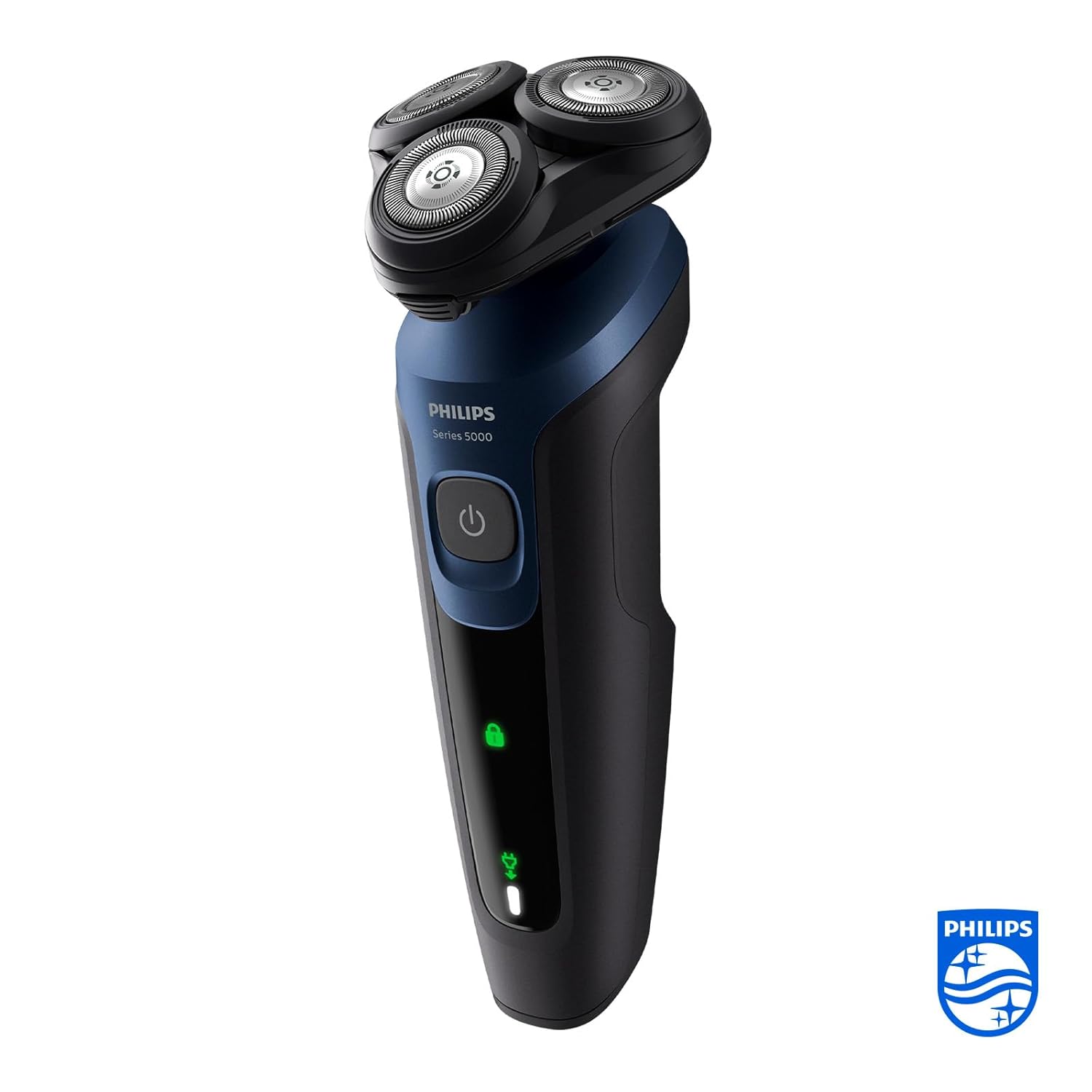 Philips Shaver Series 5000 S5465/18 – Elektrorasierer Herren Nass & Trocken, 360° - Scherkopf, Präzisionstrimmer, wasserdicht, Metallic - Blau - SmartRasur
