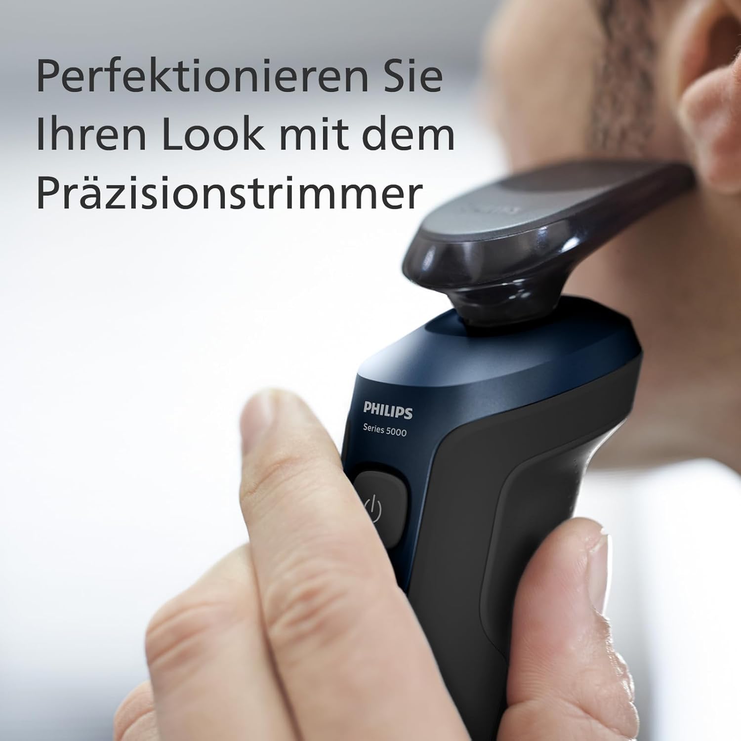 Philips Shaver Series 5000 S5465/18 – Elektrorasierer Herren Nass & Trocken, 360° - Scherkopf, Präzisionstrimmer, wasserdicht, Metallic - Blau - SmartRasur