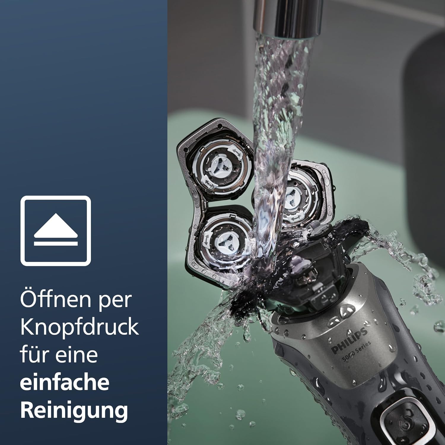 Philips Shaver Series 5000 S5887/13 – Elektrorasierer Herren Nass & Trocken, SkinIQ, 360° - Scherkopf, Trimmer, Reisetasche, Ladestation - SmartRasur