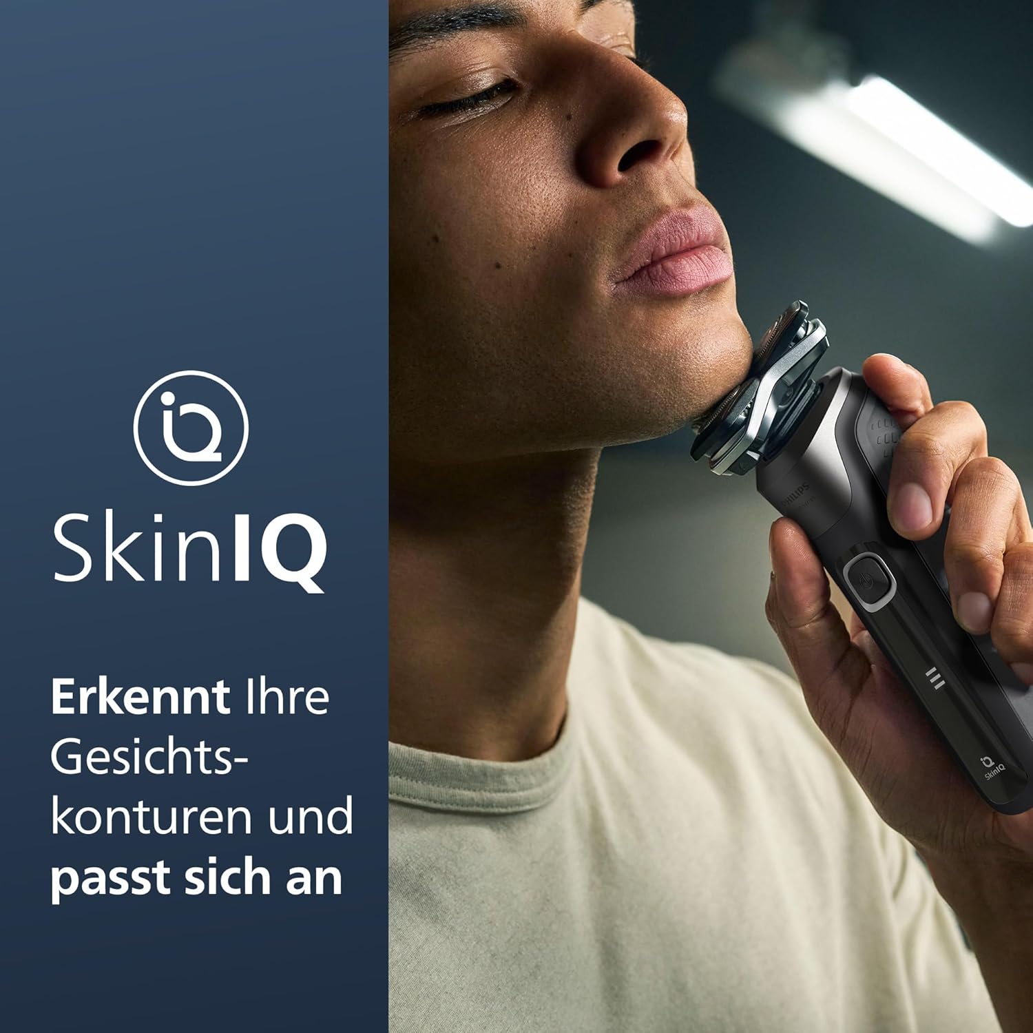 Philips Shaver Series 5000 S5887/13 – Elektrorasierer Herren Nass & Trocken, SkinIQ, 360° - Scherkopf, Trimmer, Reisetasche, Ladestation - SmartRasur