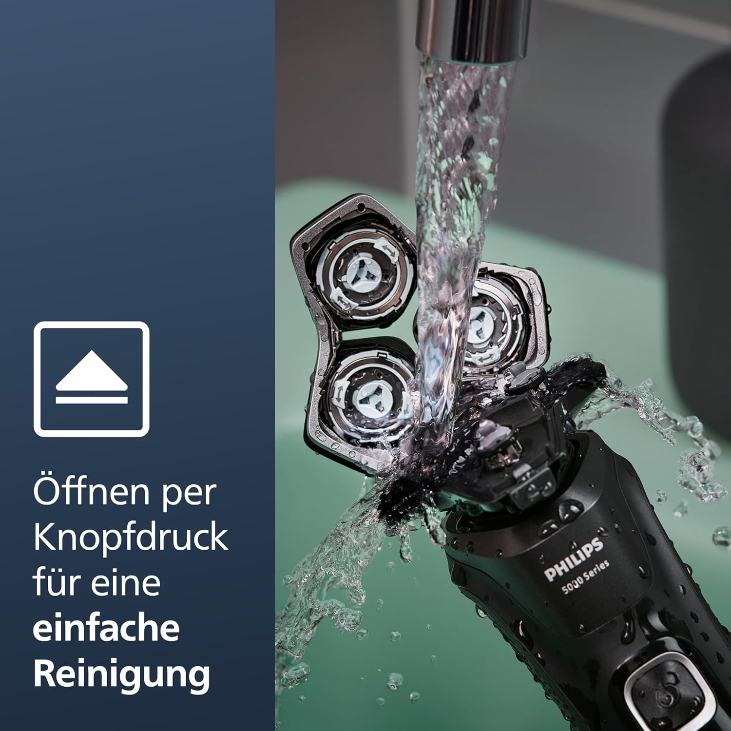 Philips Shaver Series 5000 S5889/50 – Elektrorasierer Herren Nass & Trocken, SkinIQ, 360° - Scherkopf, Trimmer, Reinigungsstation, Reiseetui - SmartRasur
