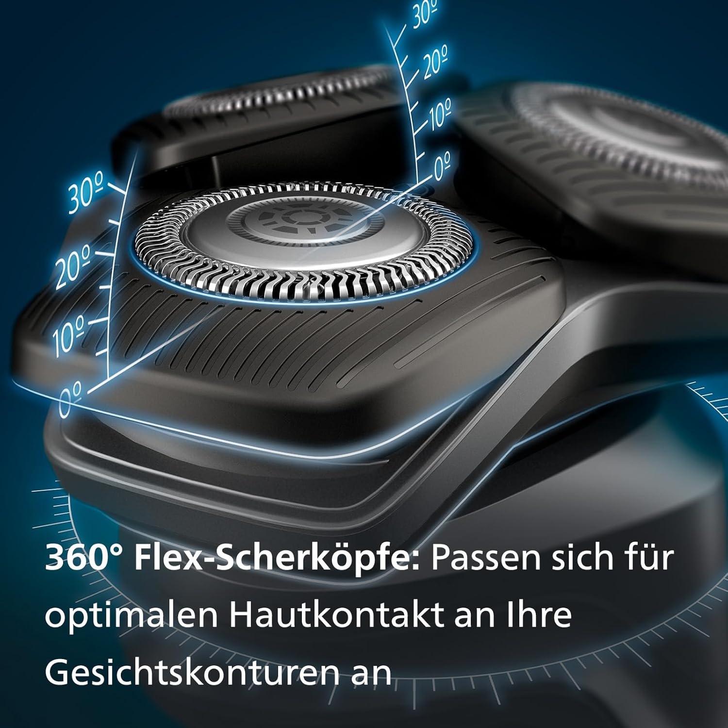 Philips Shaver Series 5000 S5898/50 – Elektrorasierer Herren Nass & Trocken, SkinIQ, 360° - Scherkopf, Trimmer, Reinigungsstation, Reiseetui - SmartRasur